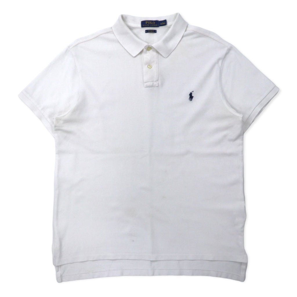 POLO RALPH LAUREN Polo L Bianco Cotone Piquet CUSTOM FIT Ricamo Small Pony