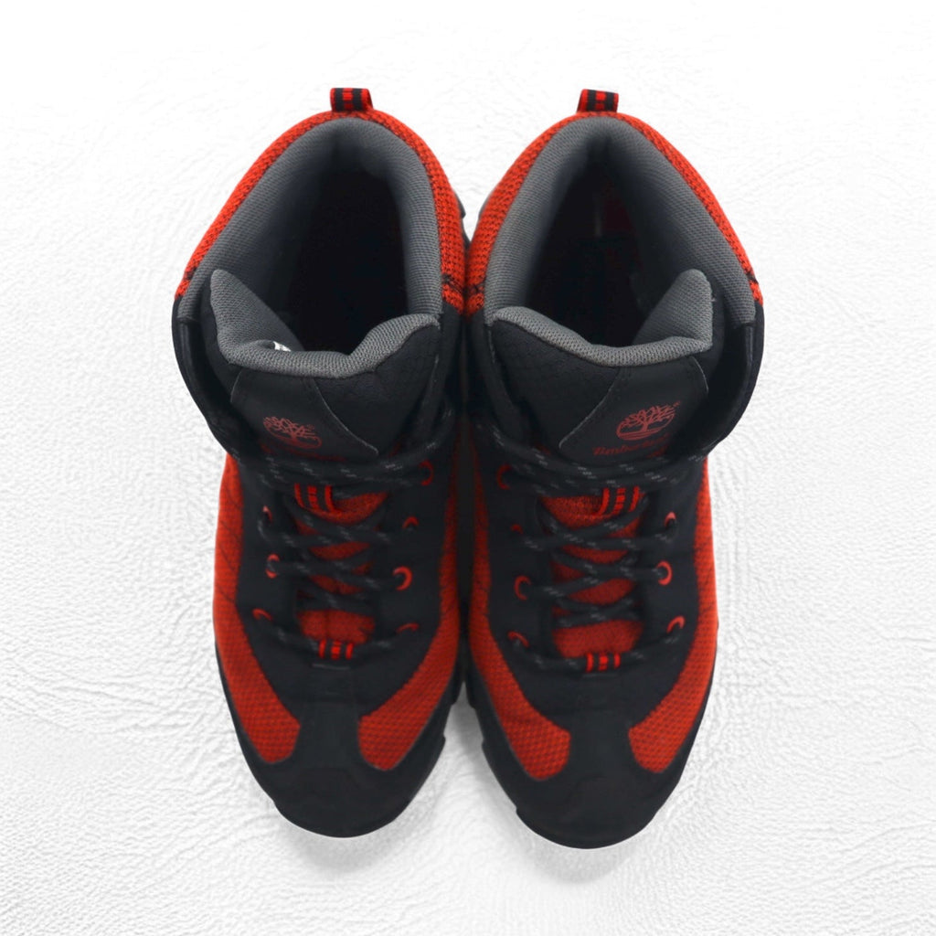 Timberland Scarponcini da trekking 26 cm Nero Rosso Impermeabile 9721 PIPER TRAIL Mid Leather and Fabric Waterproof