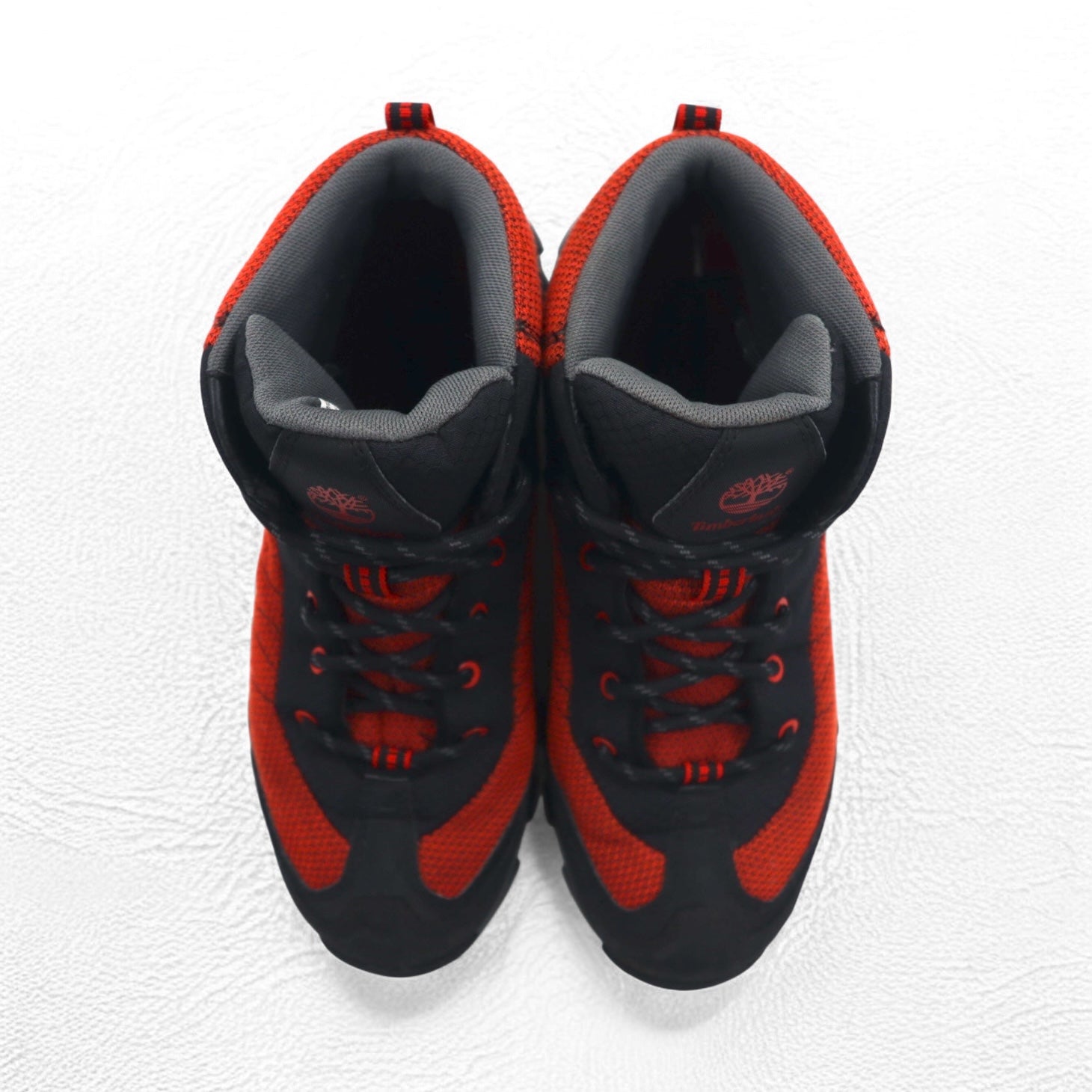 Timberland Scarponcini da trekking 26 cm Nero Rosso Impermeabile 9721 PIPER TRAIL Mid Leather and Fabric Waterproof