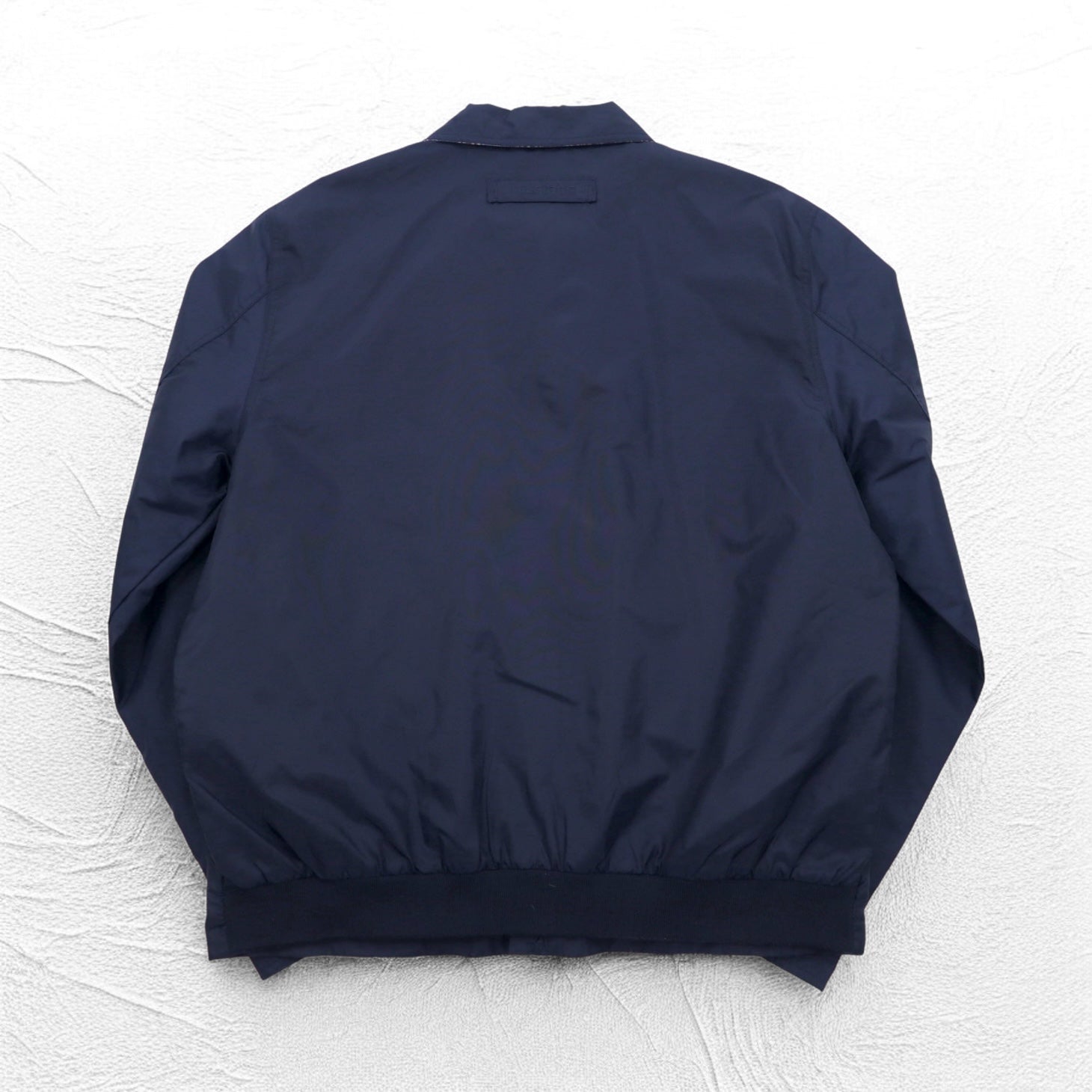 TOMMY HILFIGER Giacca Harrington con top swing, taglia XL, blu navy, nylon, fodera a quadri, logo ricamato