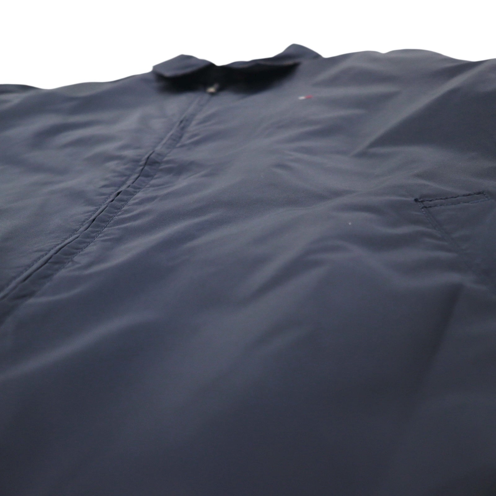 TOMMY HILFIGER Giacca Harrington con top swing, taglia XL, blu navy, nylon, fodera a quadri, logo ricamato