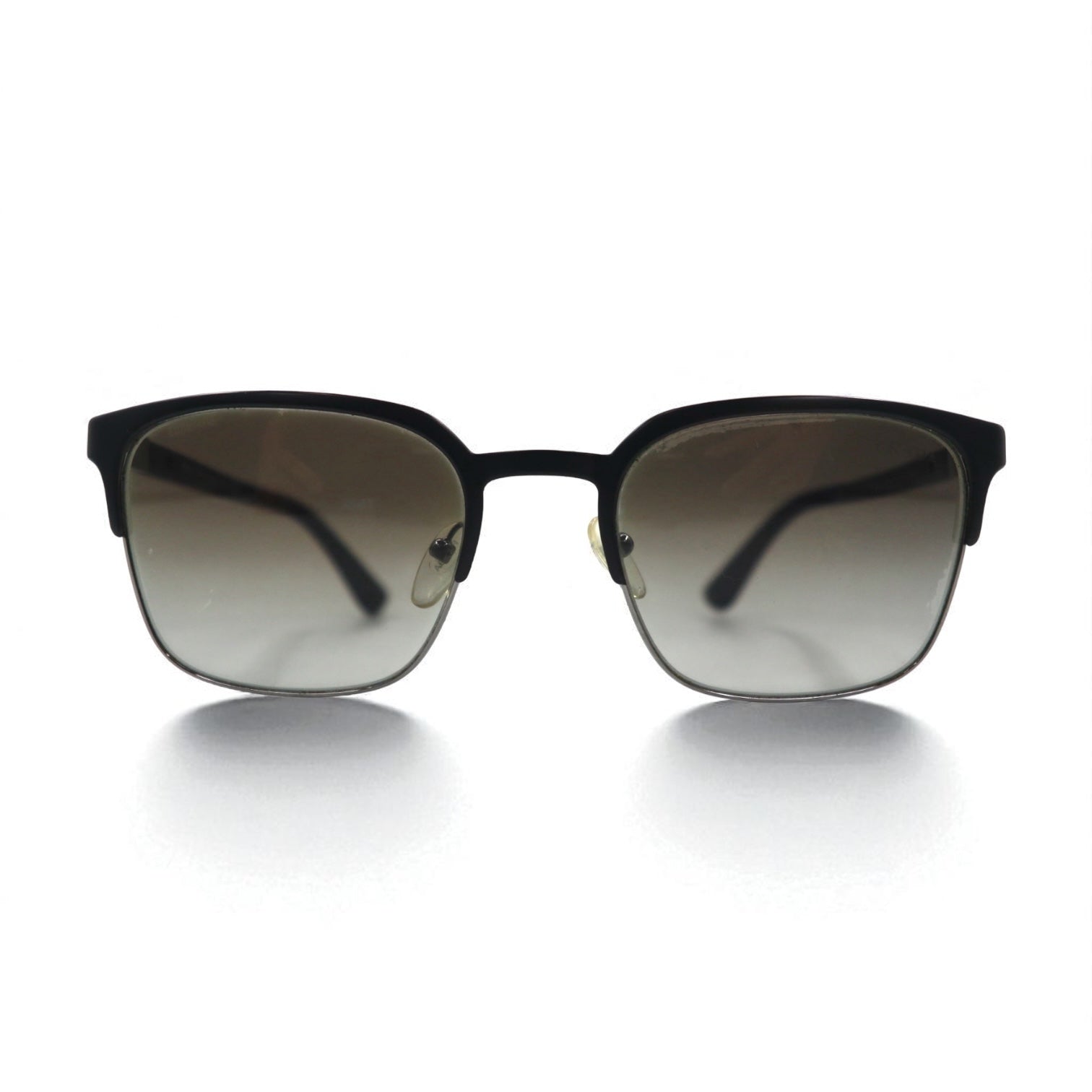 PRADA Occhiali da Sole Wellington Semirimless Nero Canna di Fucile SPR61S 55◻︎21 Made in Italy