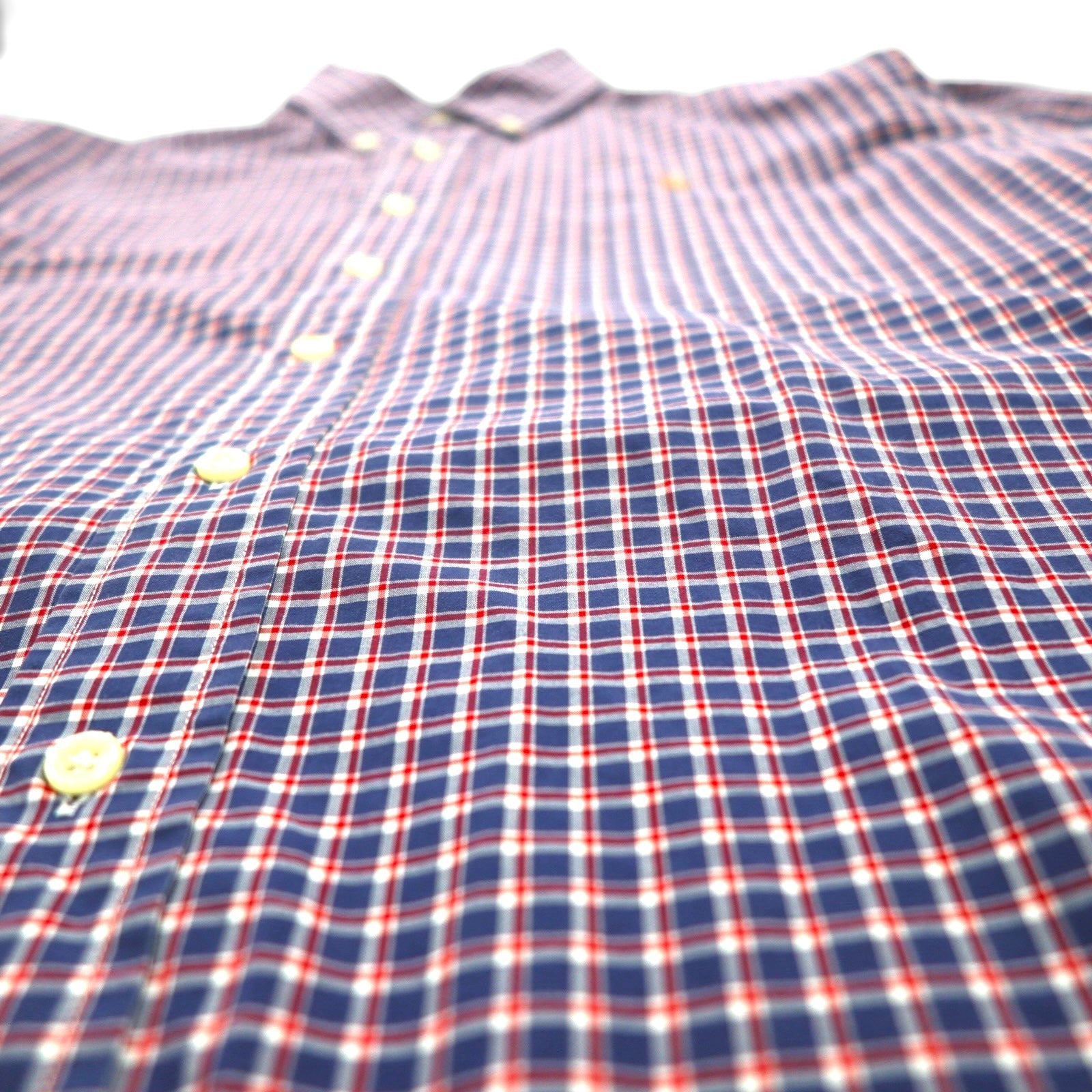 Ralph Lauren ボタンダウン シャツ XL ネイビー チェック SLIM FIT スモールポニー刺繡