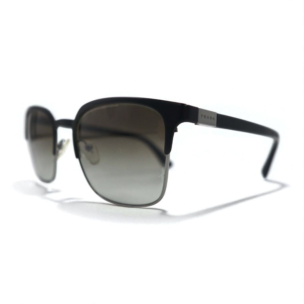 PRADA Occhiali da Sole Wellington Semirimless Nero Canna di Fucile SPR61S 55◻︎21 Made in Italy