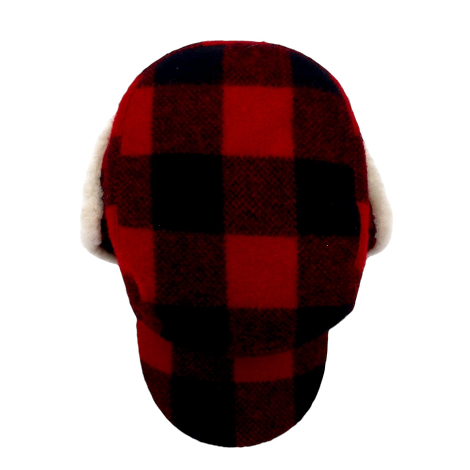 Paraorecchie BEAVER CANOE made in Canada, berretto da lavoro, L, rosso, nero, motivo a quadri di bufalo, lana
