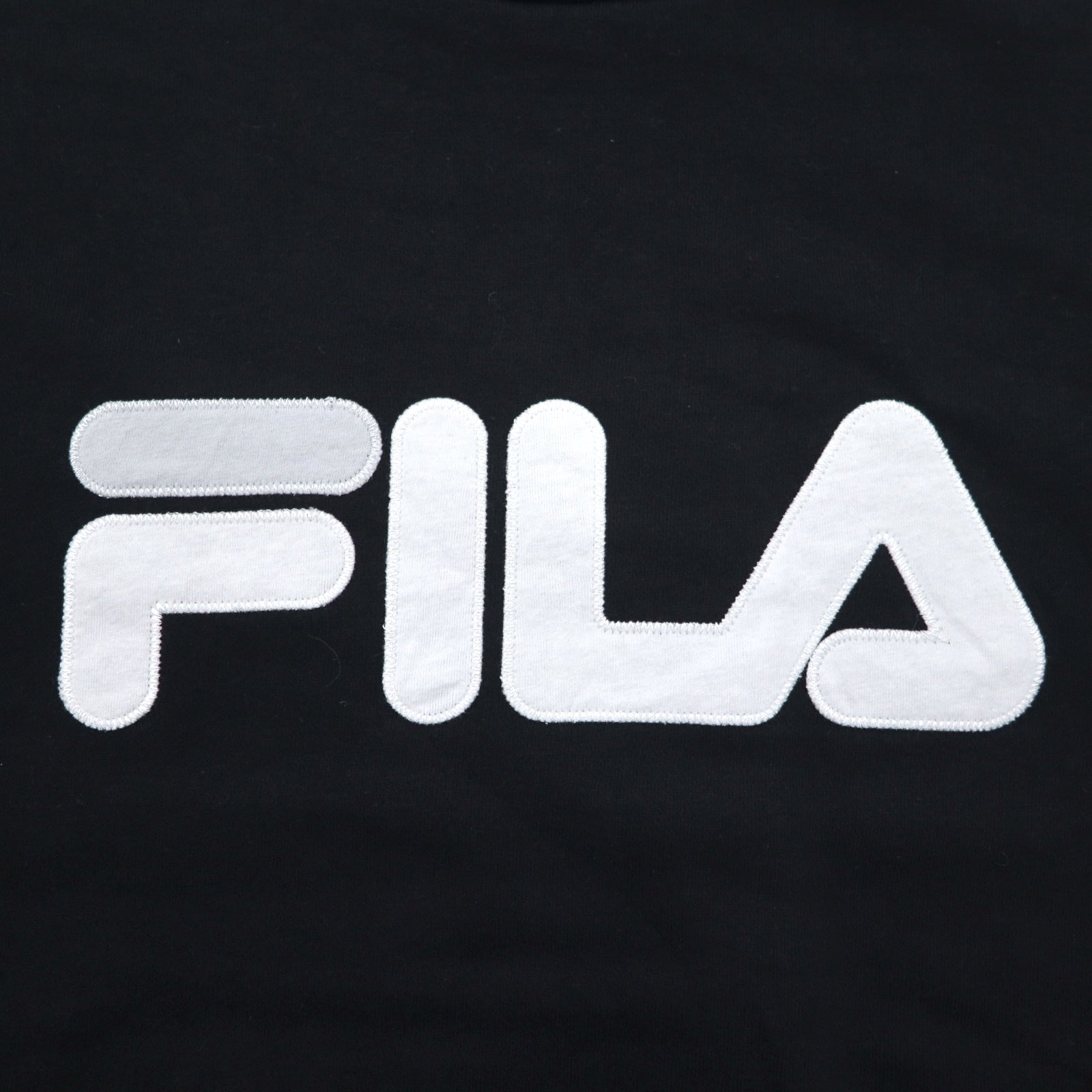 FILA Felpa girocollo XL Nera Cotone Stampa logo classica