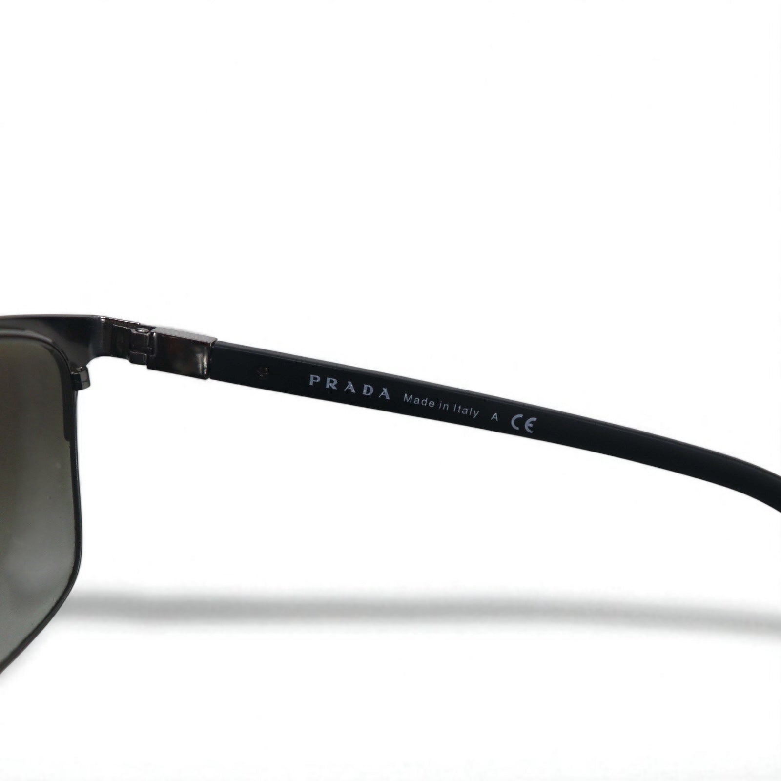 PRADA Occhiali da Sole Wellington Semirimless Nero Canna di Fucile SPR61S 55◻︎21 Made in Italy
