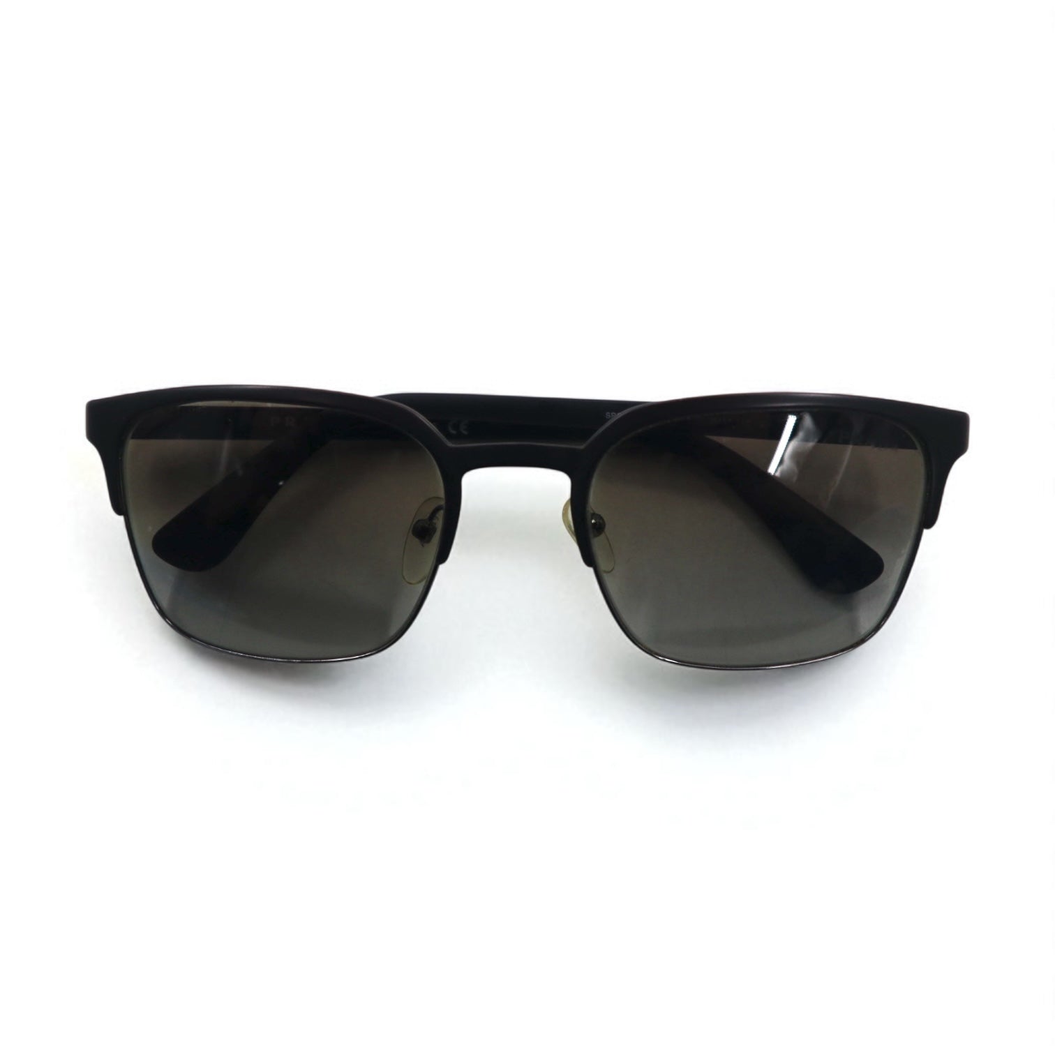 PRADA Occhiali da Sole Wellington Semirimless Nero Canna di Fucile SPR61S 55◻︎21 Made in Italy