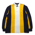 TOMMY HILFIGER Polo rugby taglia L, giallo navy a righe, cotone