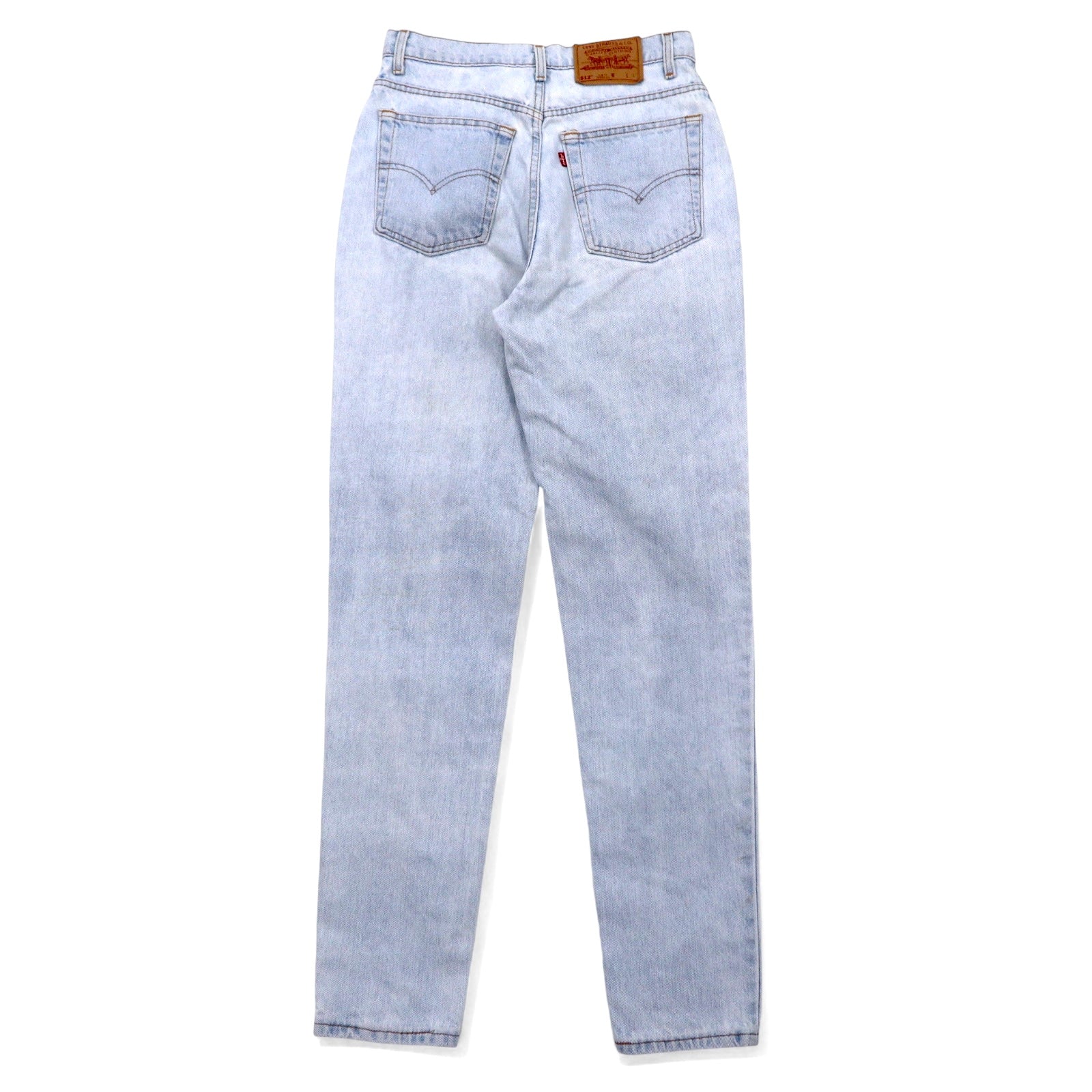 Levi's USA 90s 512 Slim Fit Tapered Jeans L Blu Ice Wash Cotone Cerniera 10512-0233