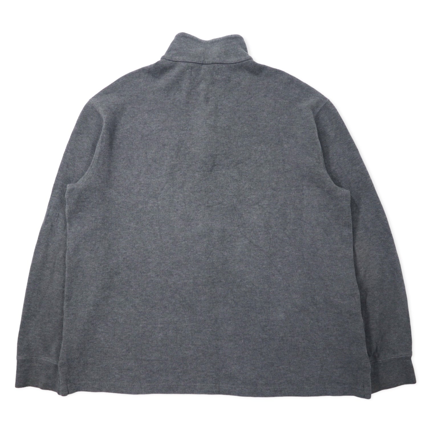 Polo by Ralph Lauren Felpa con mezza zip L grigio cotone con ricamo piccolo pony