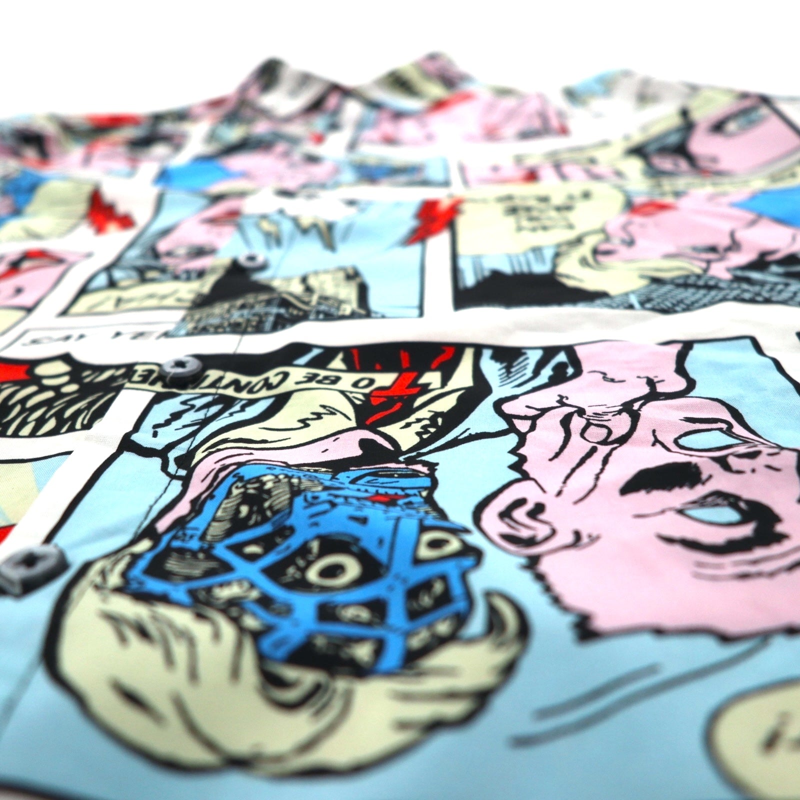 OH SNAP BY DRILL CLOTHING Co. T-shirt a maniche corte L multicolore all-over pop art elasticizzato stile fumetto americano
