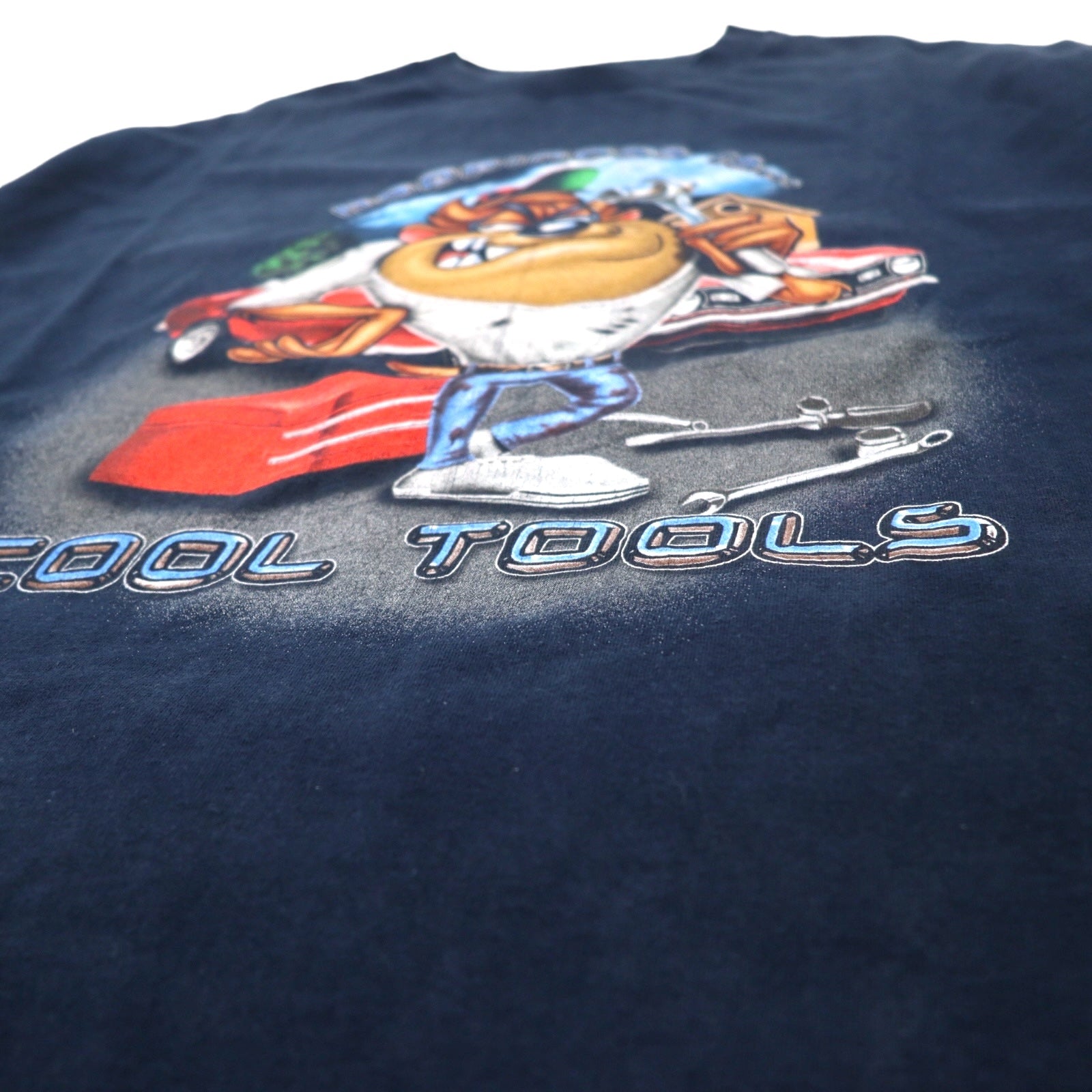 LOONEY TUNES COLLECTION T-shirt con stampa di personaggi XL Blu navy Cotone diavolo della Tasmania COOL TOOLS Fatto in Messico