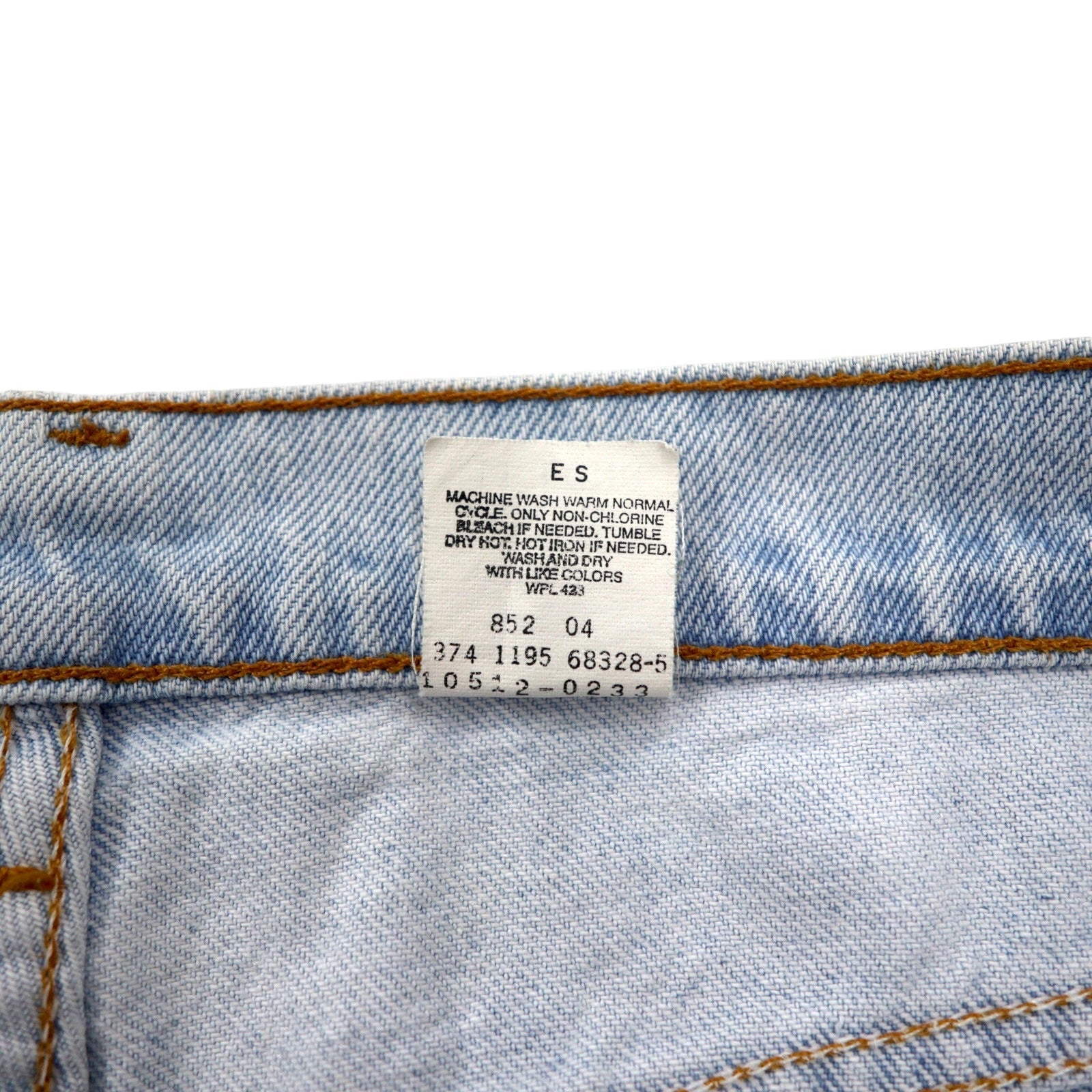 Levi's USA 90s 512 Slim Fit Tapered Jeans L Blu Ice Wash Cotone Cerniera 10512-0233