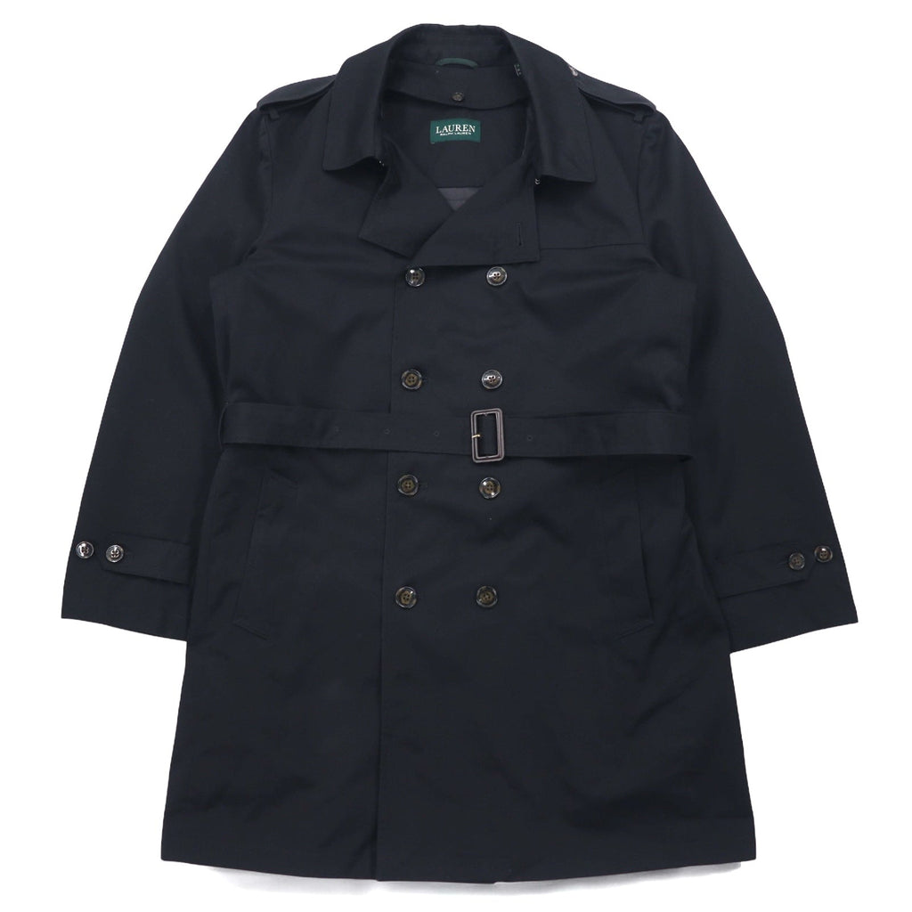 LAUREN RALPH LAUREN トレンチコート XL ブラック キルティングライナー着脱式 ベルト付き Water Repellent 撥水