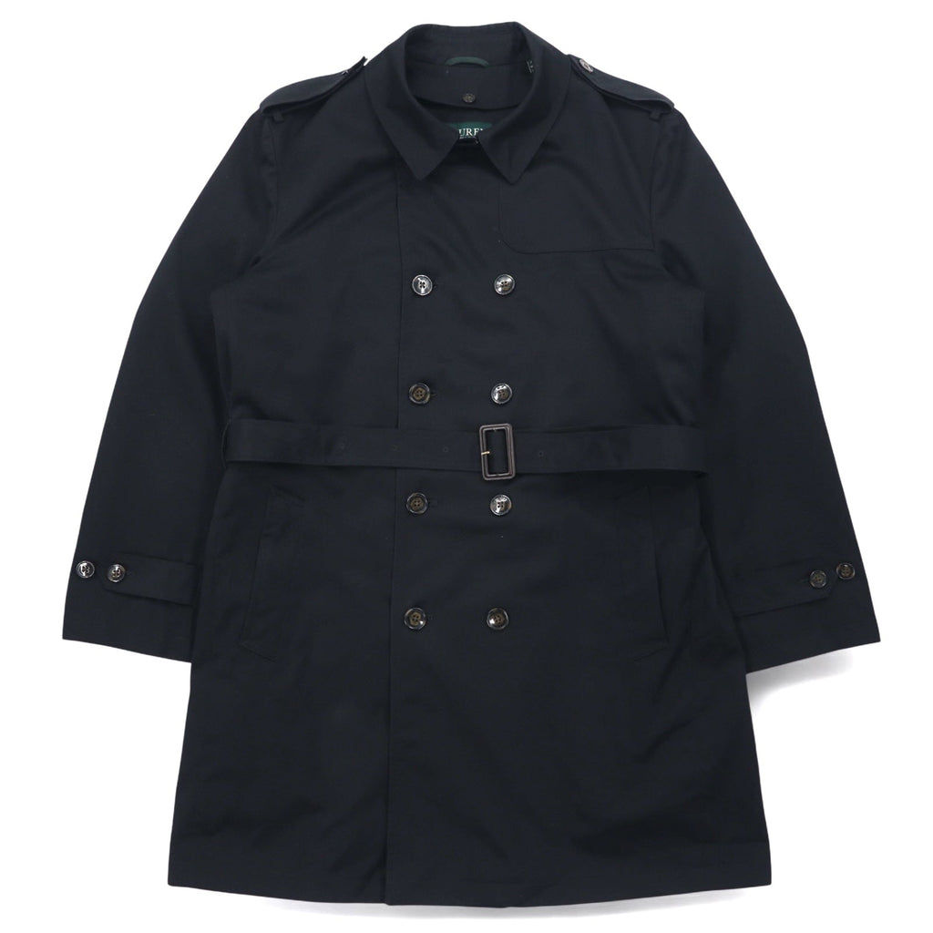 LAUREN RALPH LAUREN トレンチコート XL ブラック キルティングライナー着脱式 ベルト付き Water Repellent 撥水