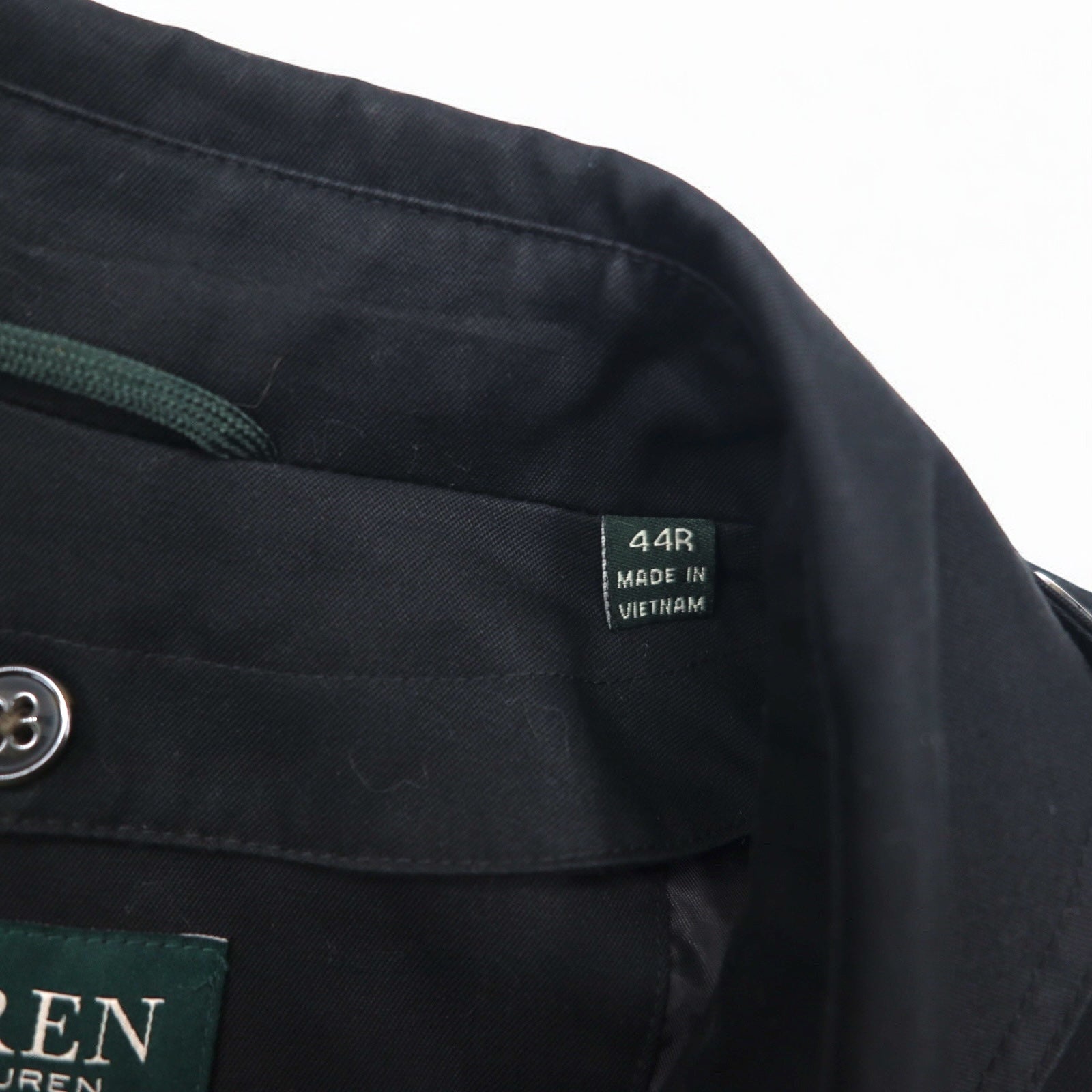 LAUREN RALPH LAUREN Trench XL Nero Fodera trapuntata removibile Con cintura Idrorepellente