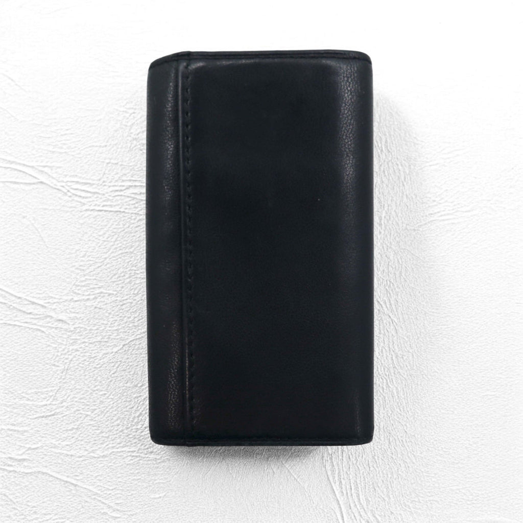 POLO RALPH LAUREN Portachiavi a 5 ganci in pelle nera Big Pony