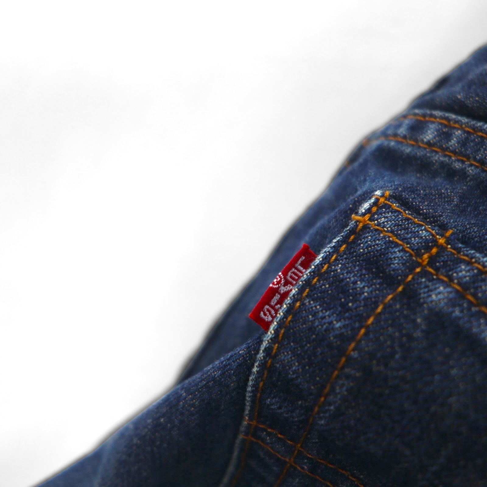 Levi's anni '90, Made in Japan, riedizione 502-XX, Big E, cimosa rossa, denim, taglia M, colore indaco, cerniera TALON, "v" uniforme, USED LOOK
