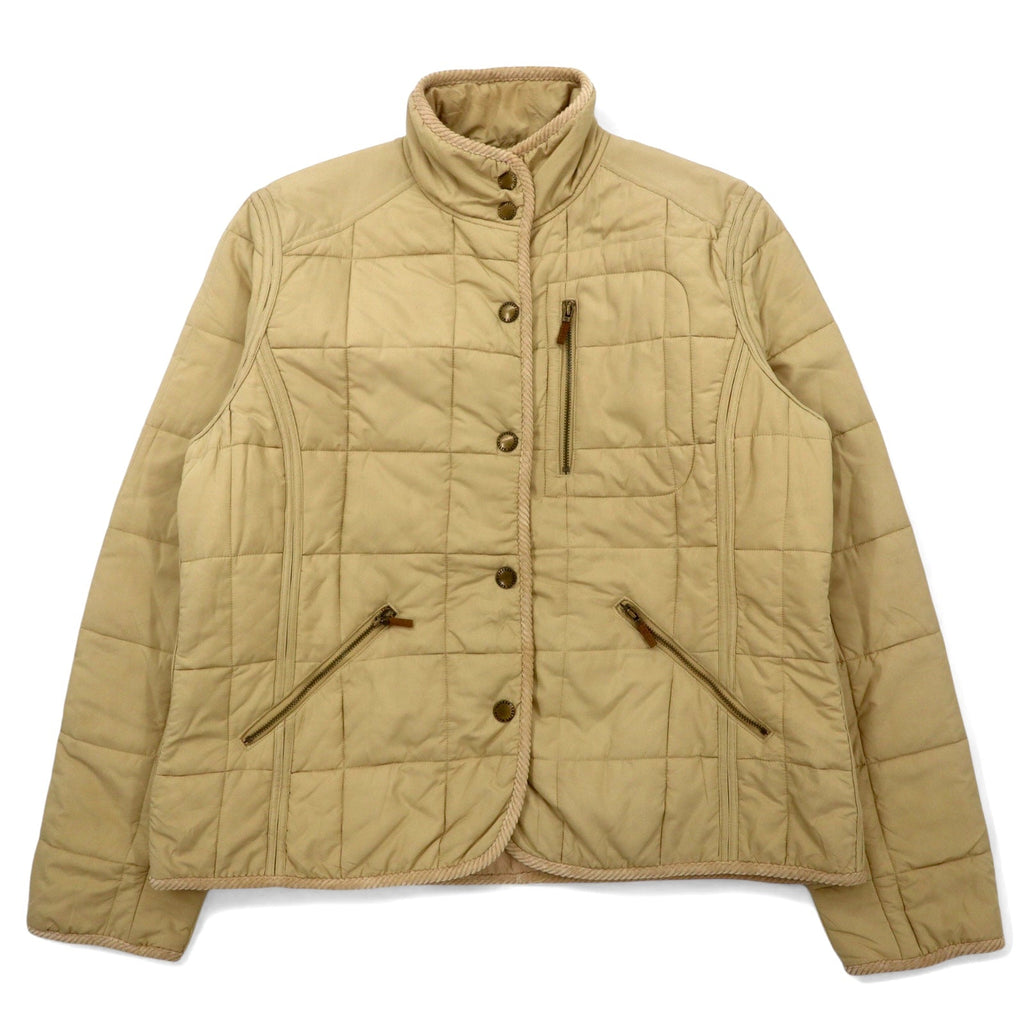 LAUREN RALPH LAUREN Giacca trapuntata anni '90 XL Beige Poliestere