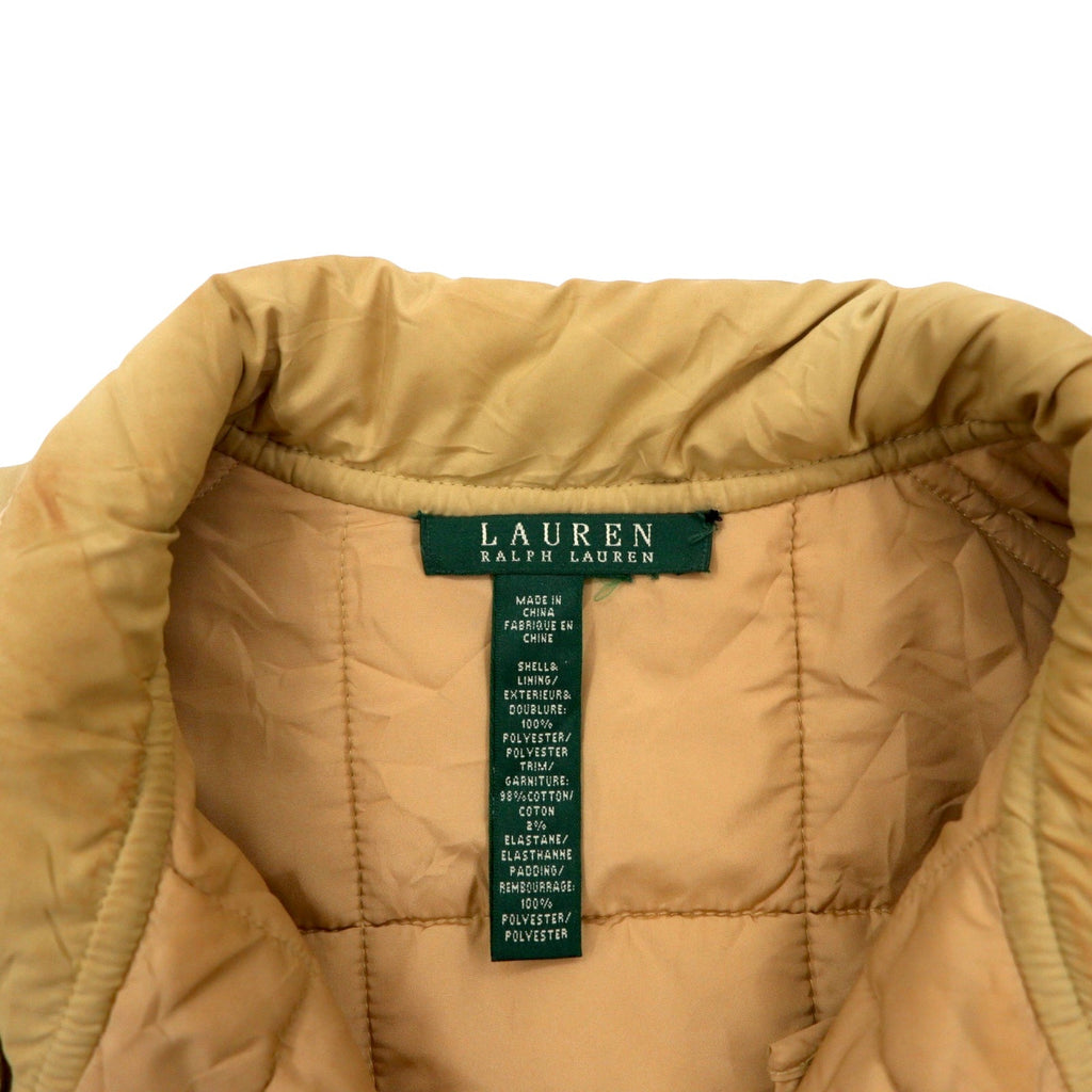 LAUREN RALPH LAUREN Giacca trapuntata anni '90 XL Beige Poliestere