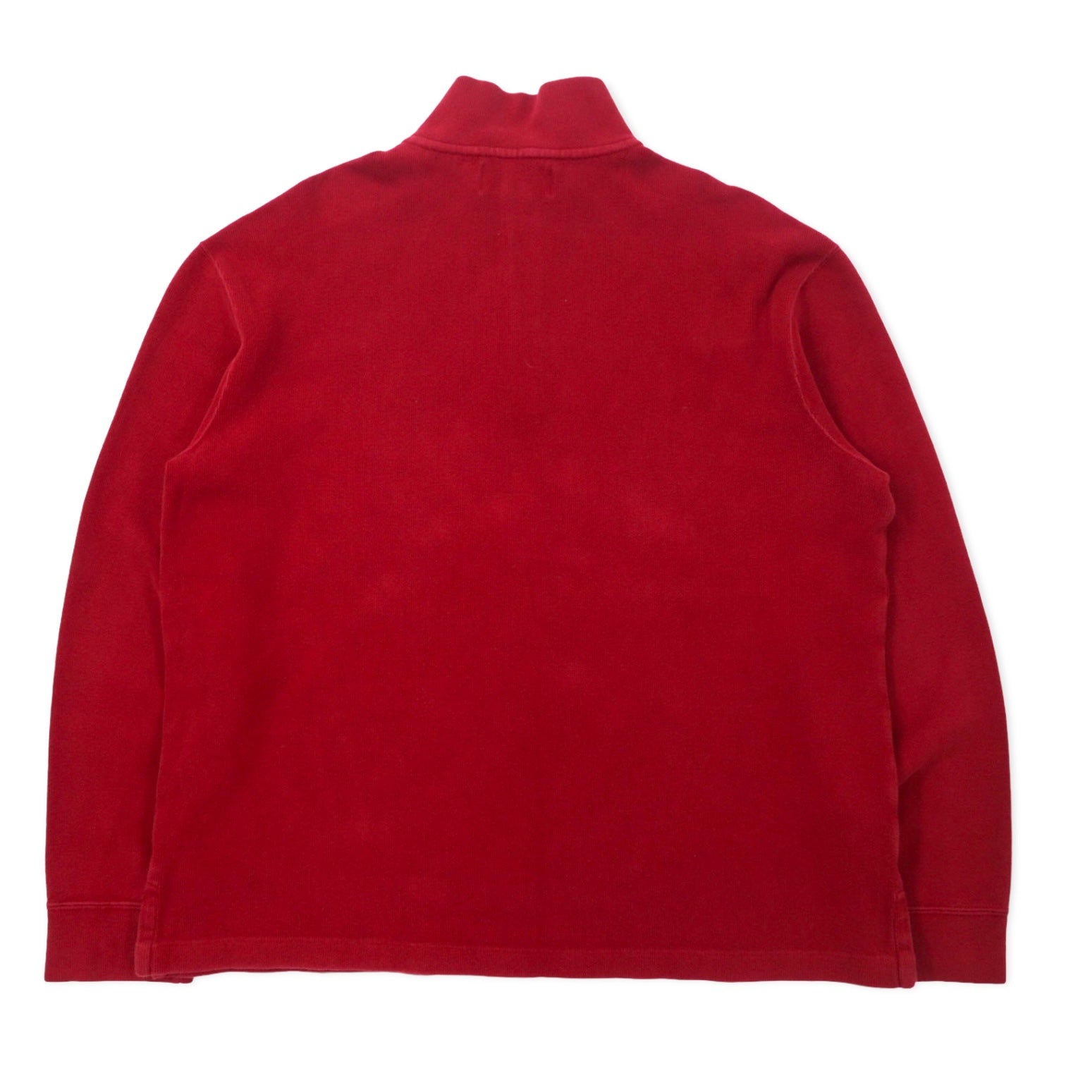 Polo by Ralph Lauren Felpa con mezza zip L rossa cotone ricamo pony piccolo