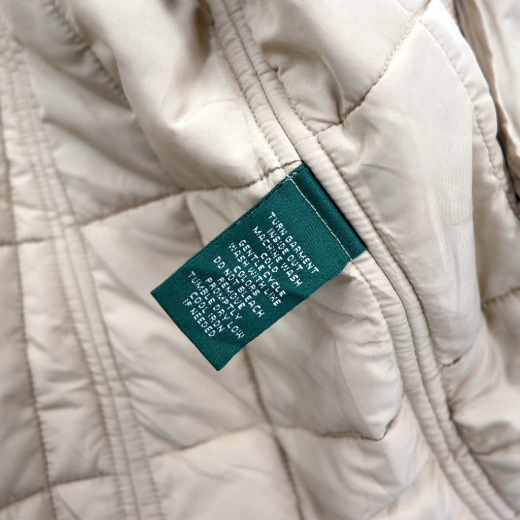 LAUREN RALPH LAUREN Giacca trapuntata anni '90 XL Beige Poliestere