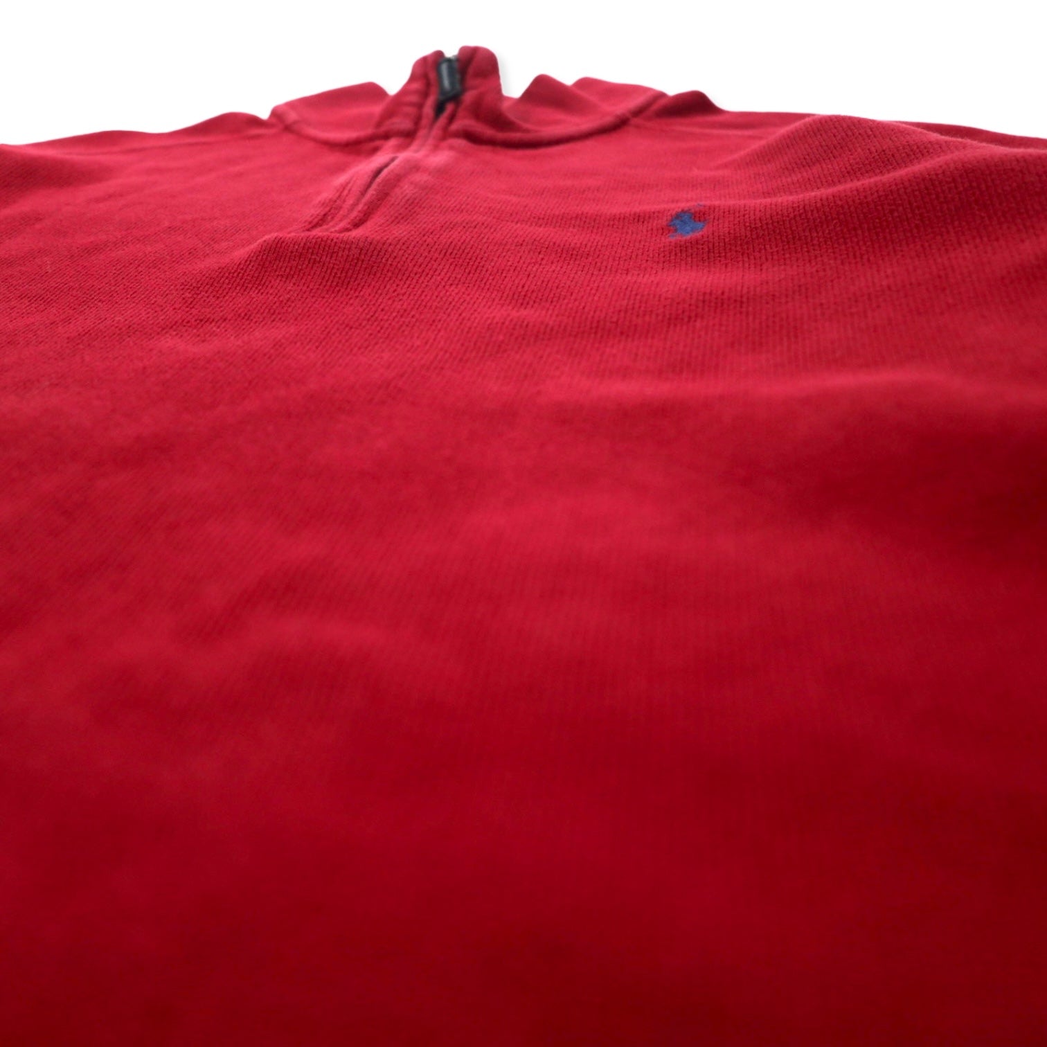 Polo by Ralph Lauren Felpa con mezza zip L rossa cotone ricamo pony piccolo
