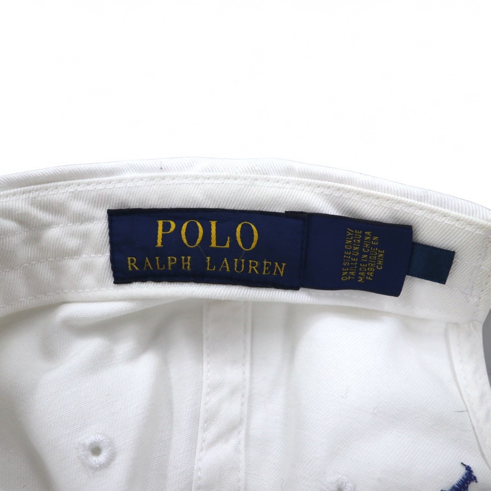 POLO RALPH LAUREN Berretto 6 pannelli con ricamo Small Pony ONE Bianco Cotone