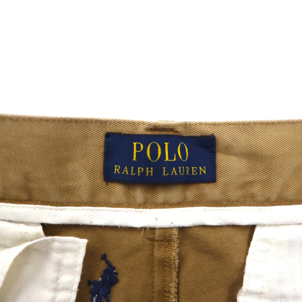 POLO RALPH LAUREN Pantaloncini Chino S Beige Cotone Ricamo Pony All-Over