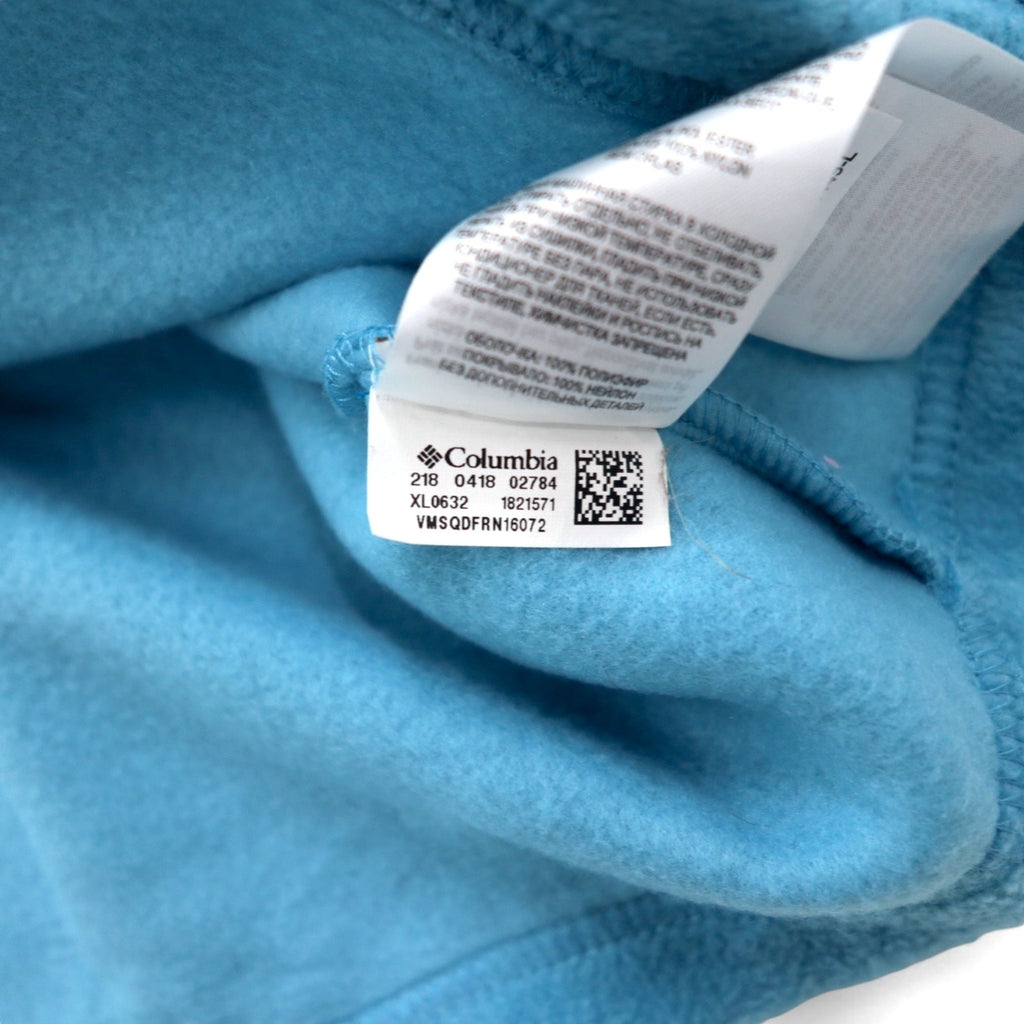 Columbia Half Snap T Pile Pullover L Blu bicolore Fleece Pullover XL0632 Nuovo con etichette