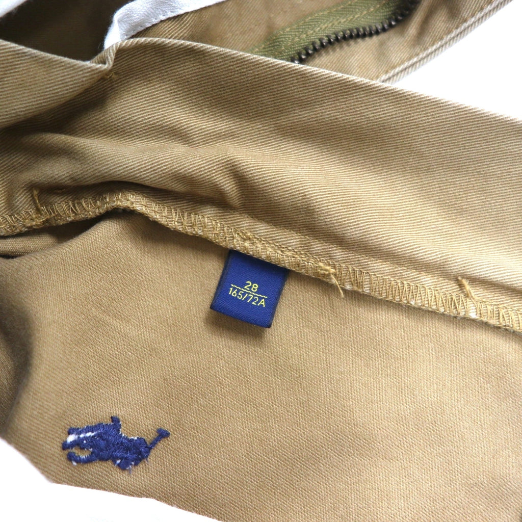 POLO RALPH LAUREN Pantaloncini Chino S Beige Cotone Ricamo Pony All-Over