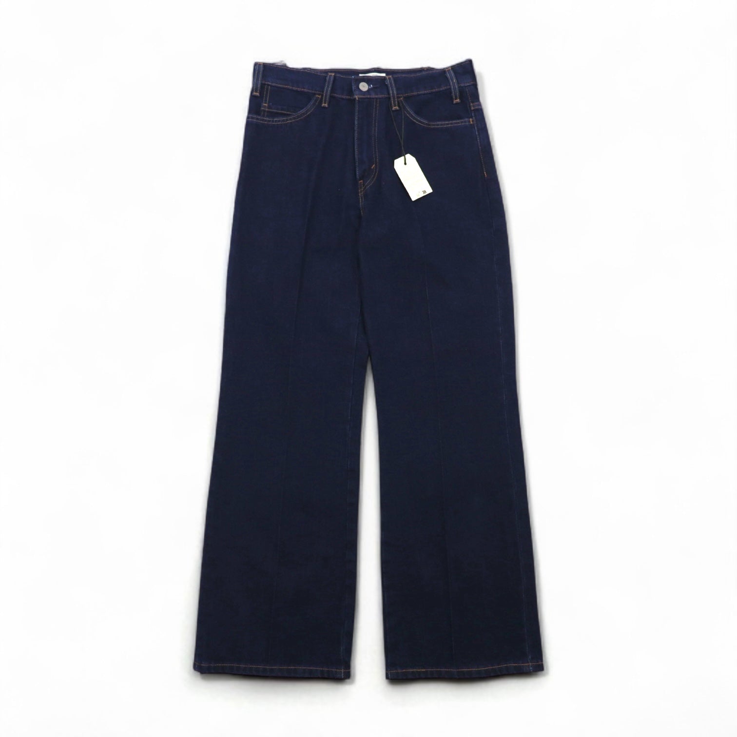 Levi's PREMIUM STA-PREST Pantaloni Jeans Svasati M Blu Scuro A35520008 Made in Turchia Nuovo con etichette