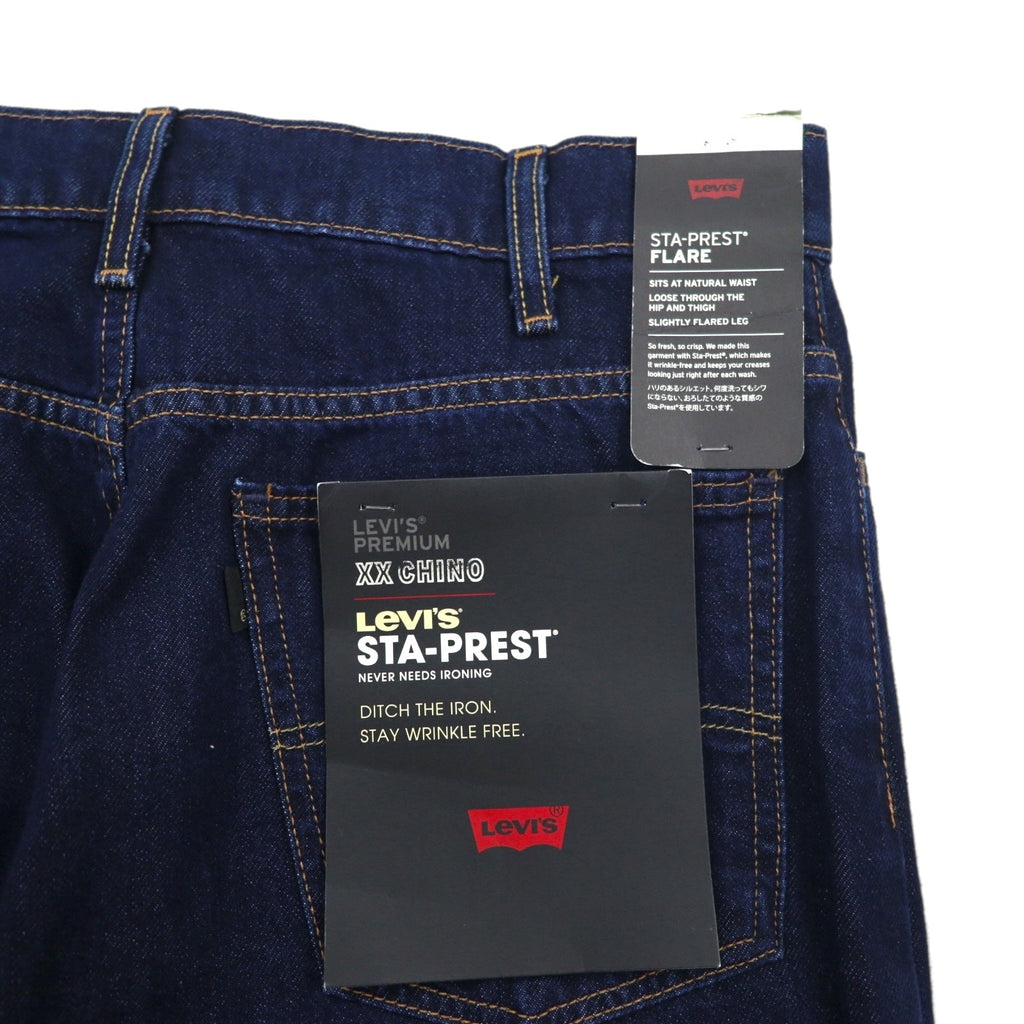 Levi's PREMIUM STA-PREST Pantaloni Jeans Svasati M Blu Scuro A35520008 Made in Turchia Nuovo con etichette