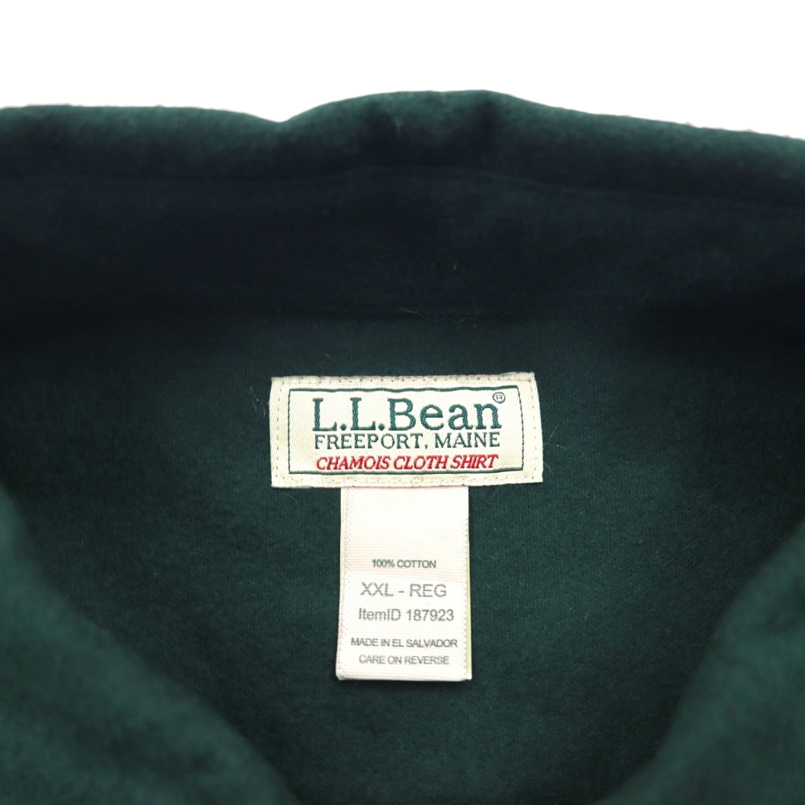 L.L.Bean シャミークロスシャツ フランネルシャツ 2XL カーキ コットン ダブルポケット 187923