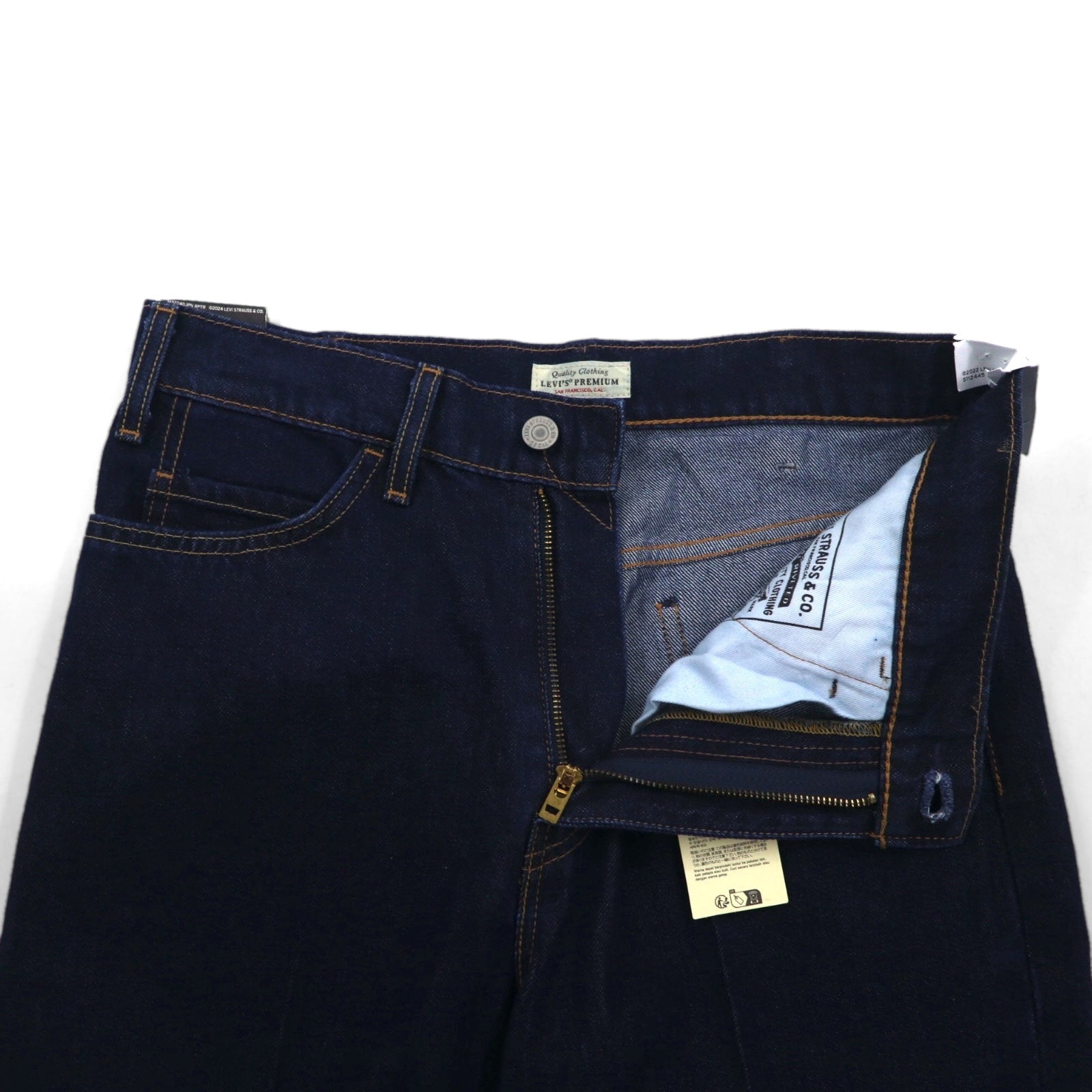 Levi's PREMIUM STA-PREST Pantaloni Jeans Svasati M Blu Scuro A35520008 Made in Turchia Nuovo con etichette