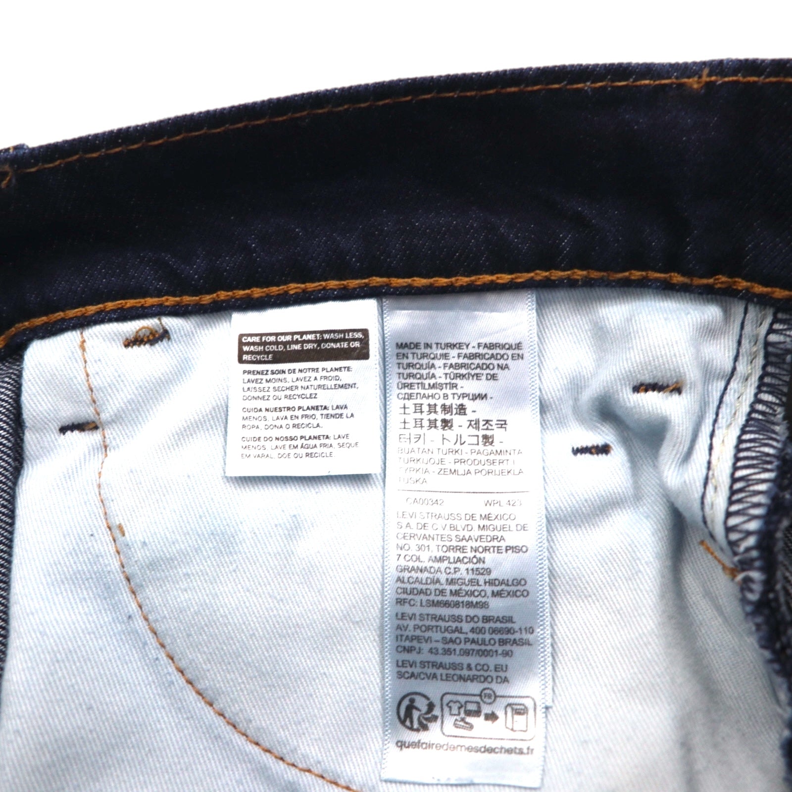 Levi's PREMIUM STA-PREST Pantaloni Jeans Svasati M Blu Scuro A35520008 Made in Turchia Nuovo con etichette