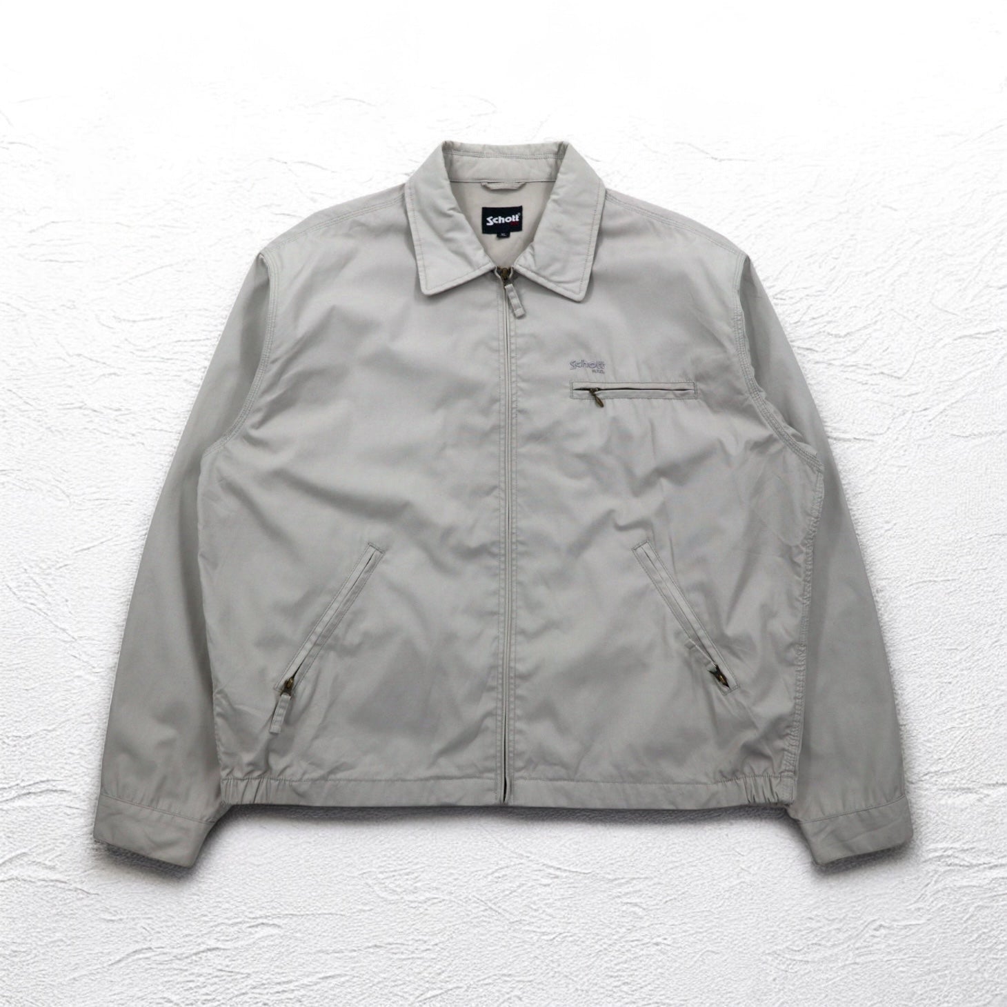 Schott N.Y.C. Harrington Work Jacket XL Beige Polyester Cotton