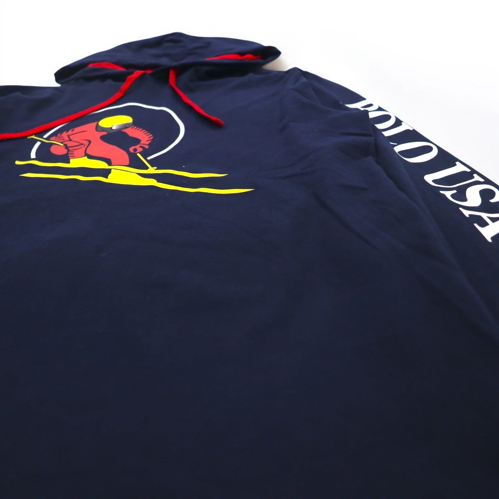 Polo by Ralph Lauren Maglia a maniche lunghe con cappuccio taglia S blu navy stampa sulle maniche POLO USA