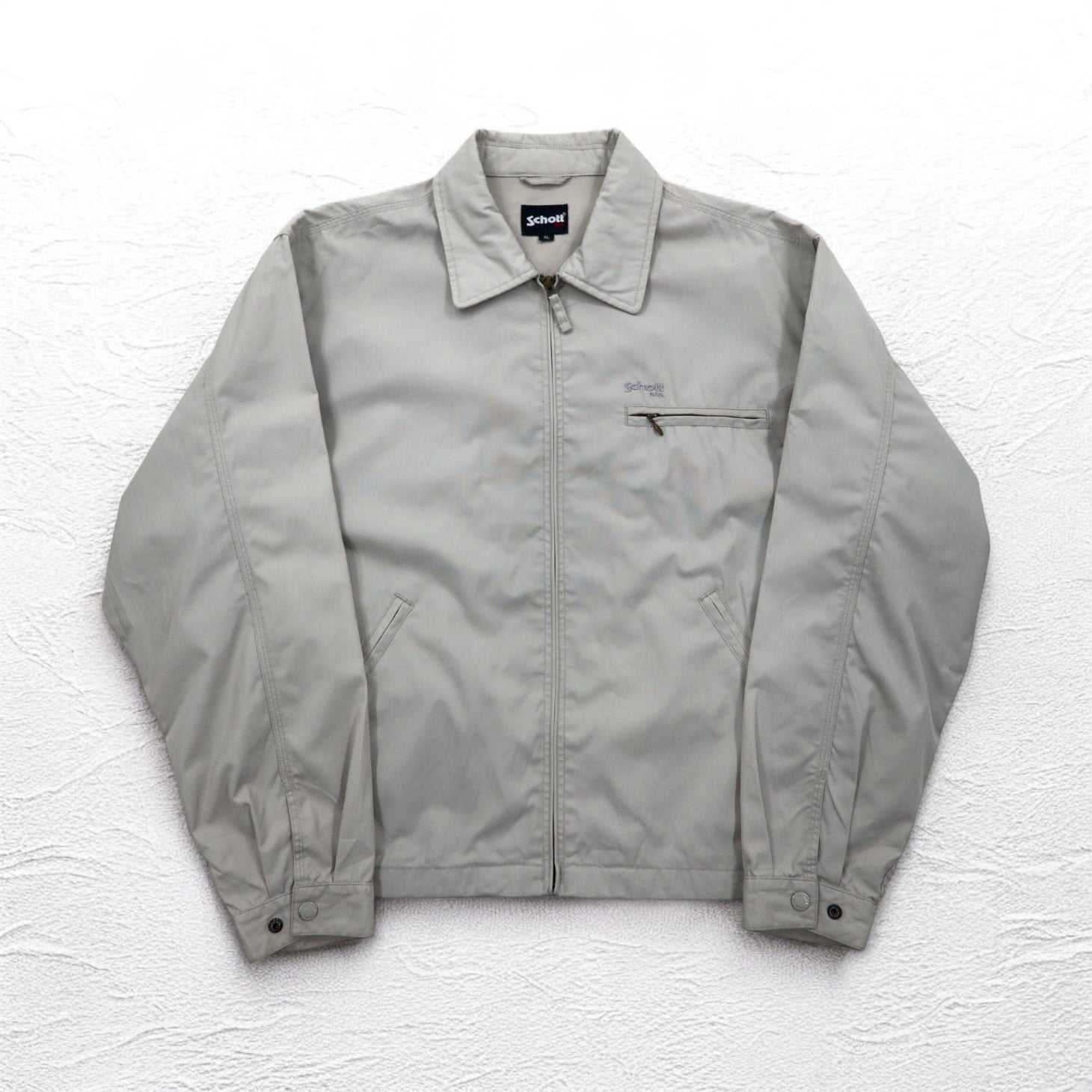 Schott N.Y.C. Harrington Work Jacket XL Beige Polyester Cotton
