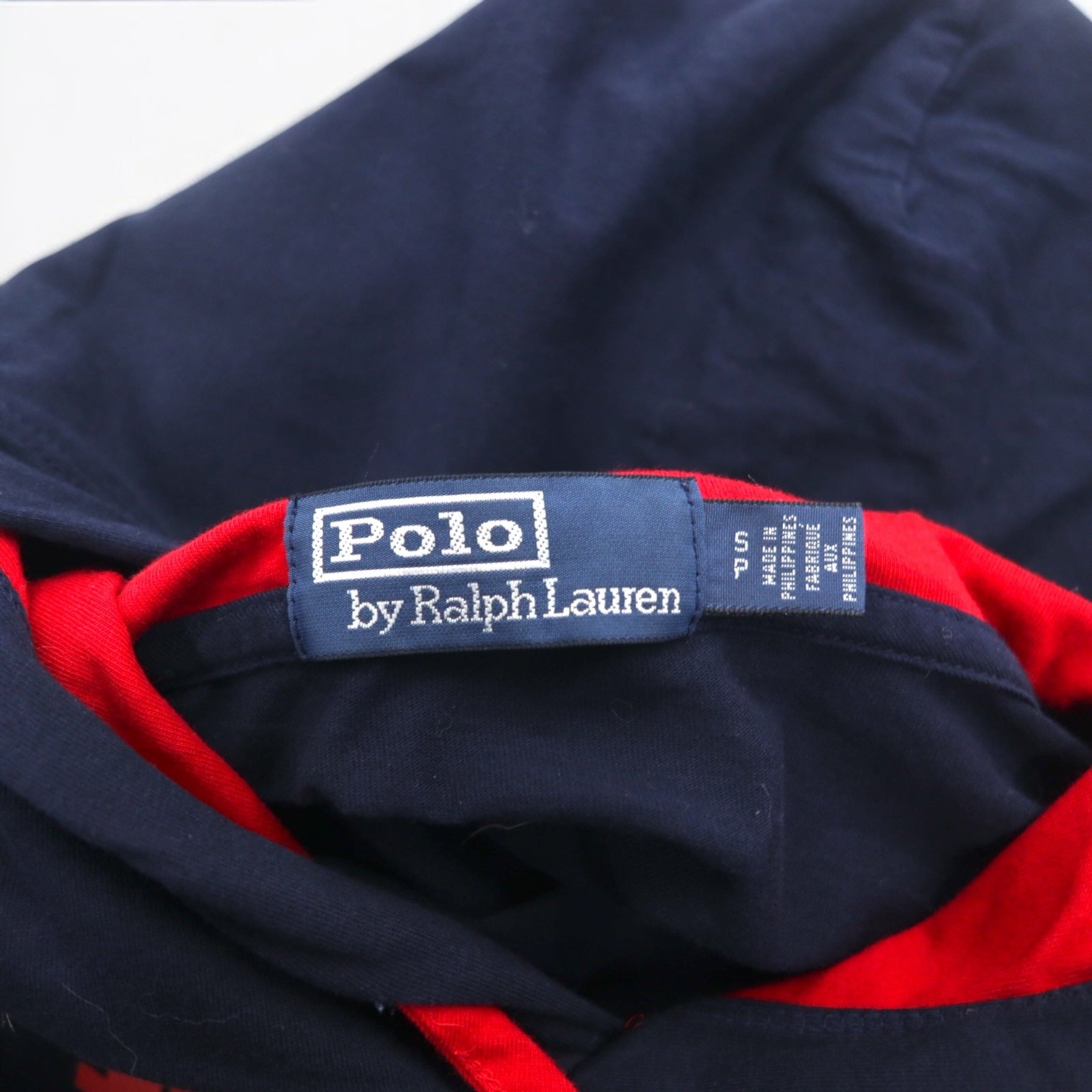 Polo by Ralph Lauren Maglia a maniche lunghe con cappuccio taglia S blu navy stampa sulle maniche POLO USA