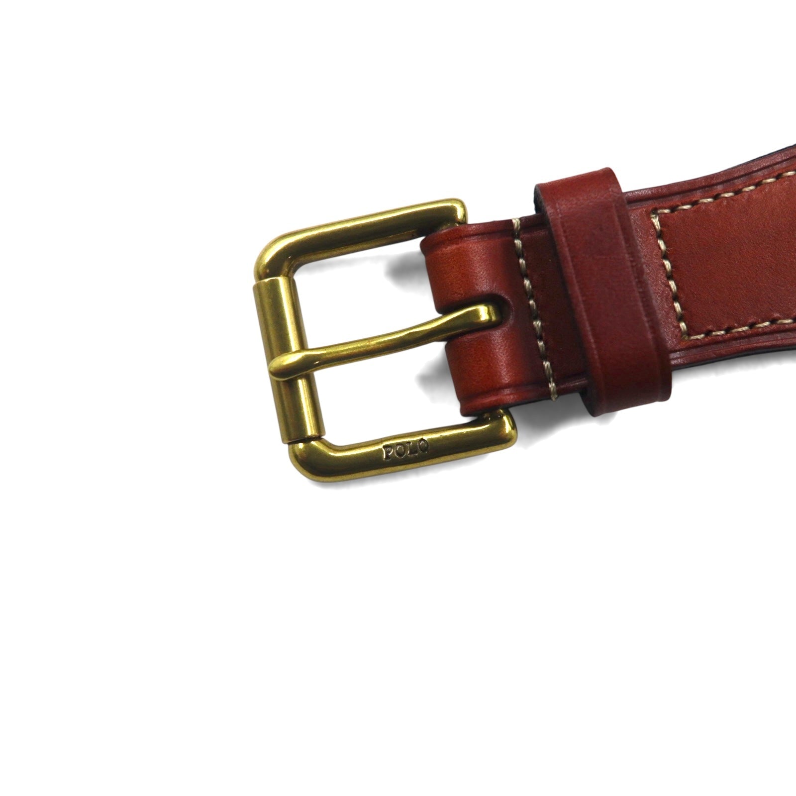 Polo Ralph Lauren レザー ベルト ネイビー 伸縮ベルト ゴールド 真鍮 バックル