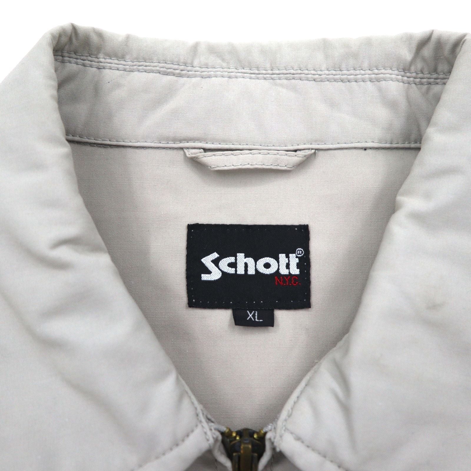 Schott N.Y.C. Harrington Work Jacket XL Beige Polyester Cotton