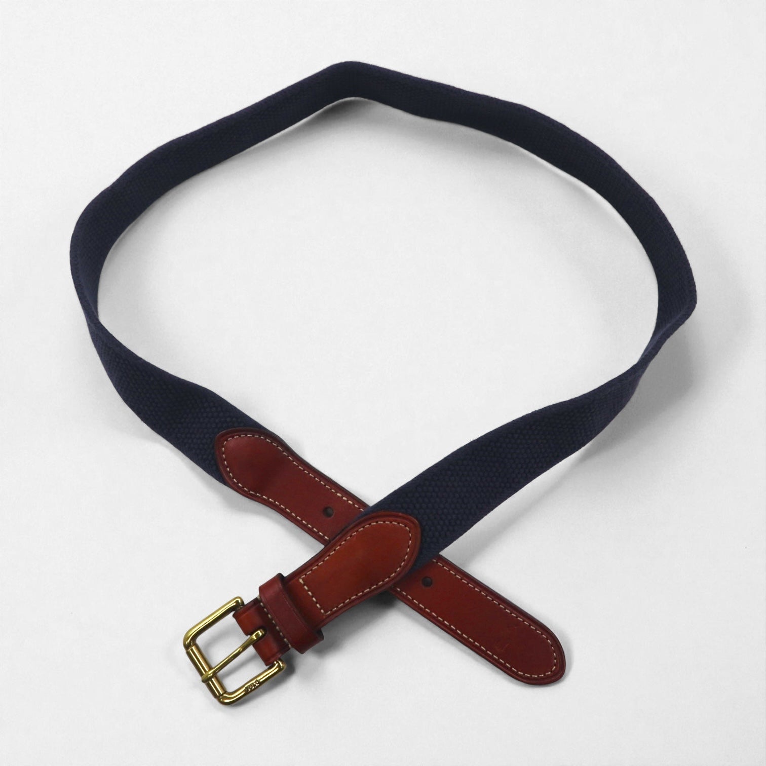 Polo Ralph Lauren レザー ベルト ネイビー 伸縮ベルト ゴールド 真鍮 バックル
