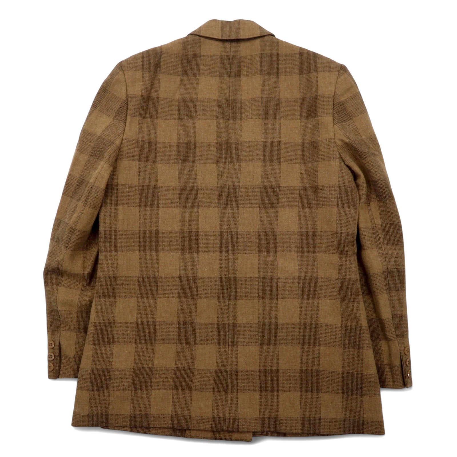 PENDLETON Made in USA Anni '70 Tweed Doppio Petto Giacca XL Beige Quadri Lana Etichetta Bianca