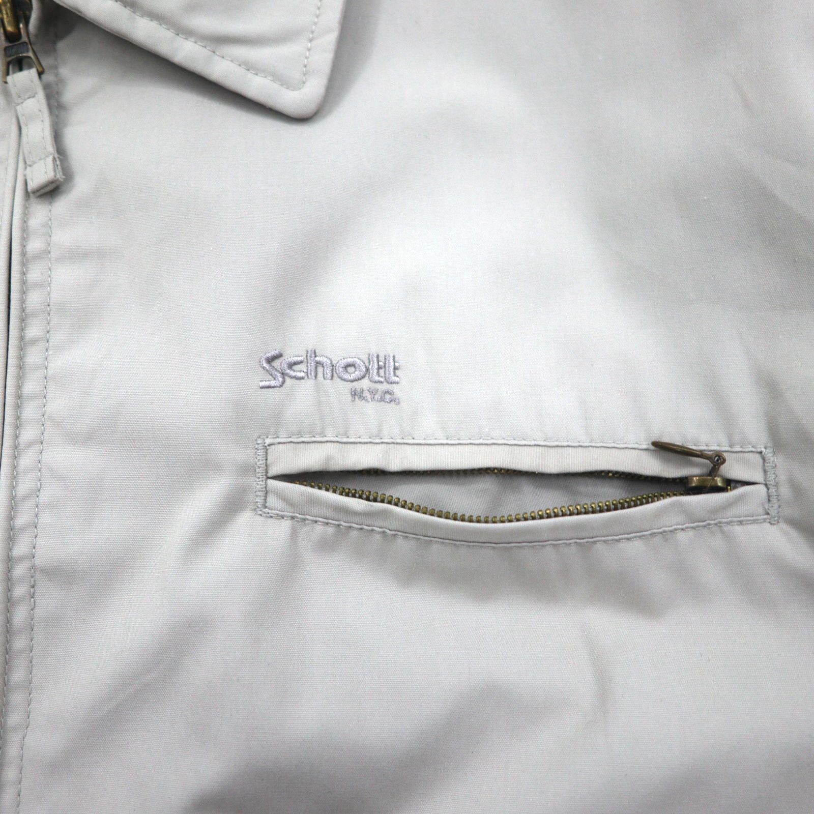 Schott N.Y.C. Harrington Work Jacket XL Beige Polyester Cotton