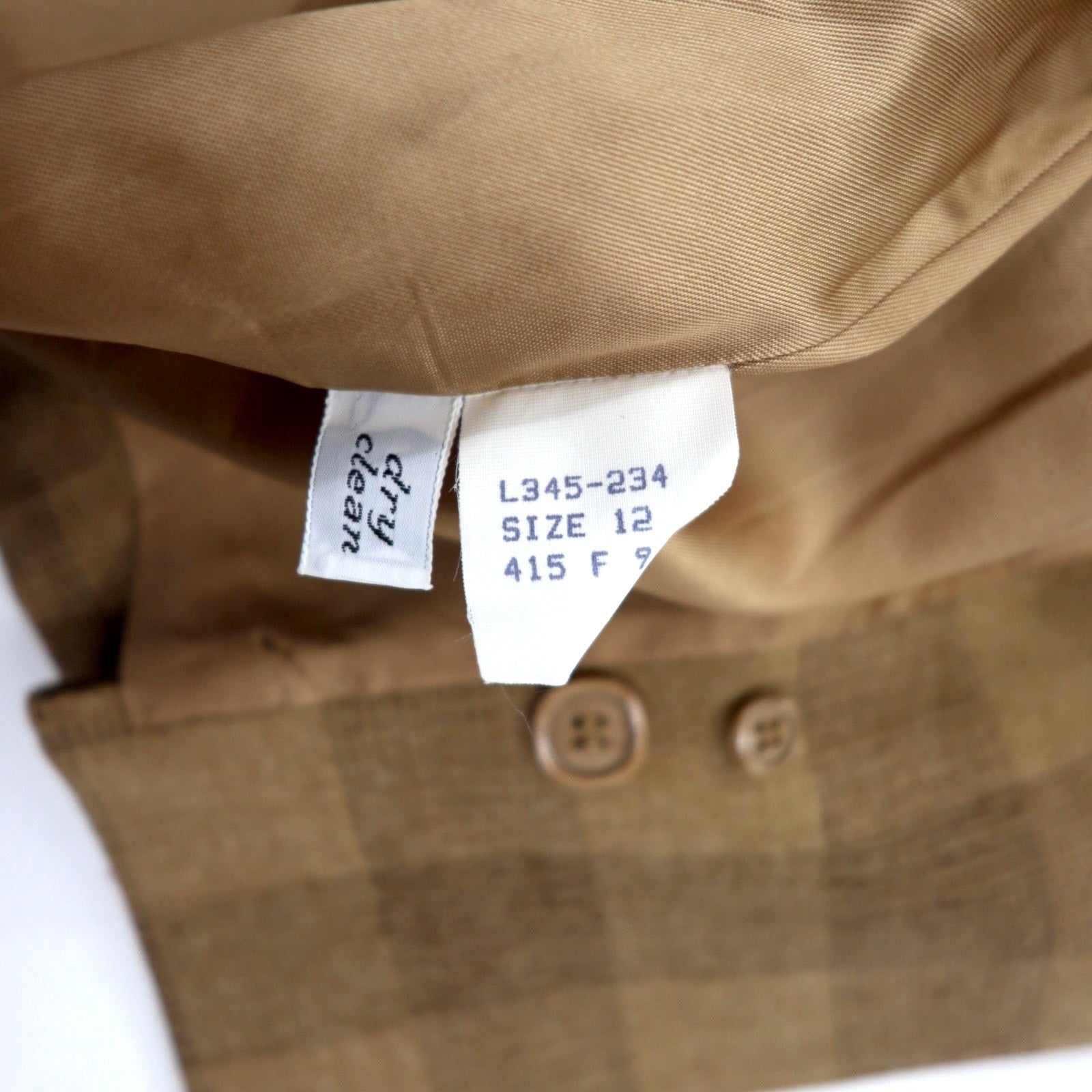 PENDLETON Made in USA Anni '70 Tweed Doppio Petto Giacca XL Beige Quadri Lana Etichetta Bianca
