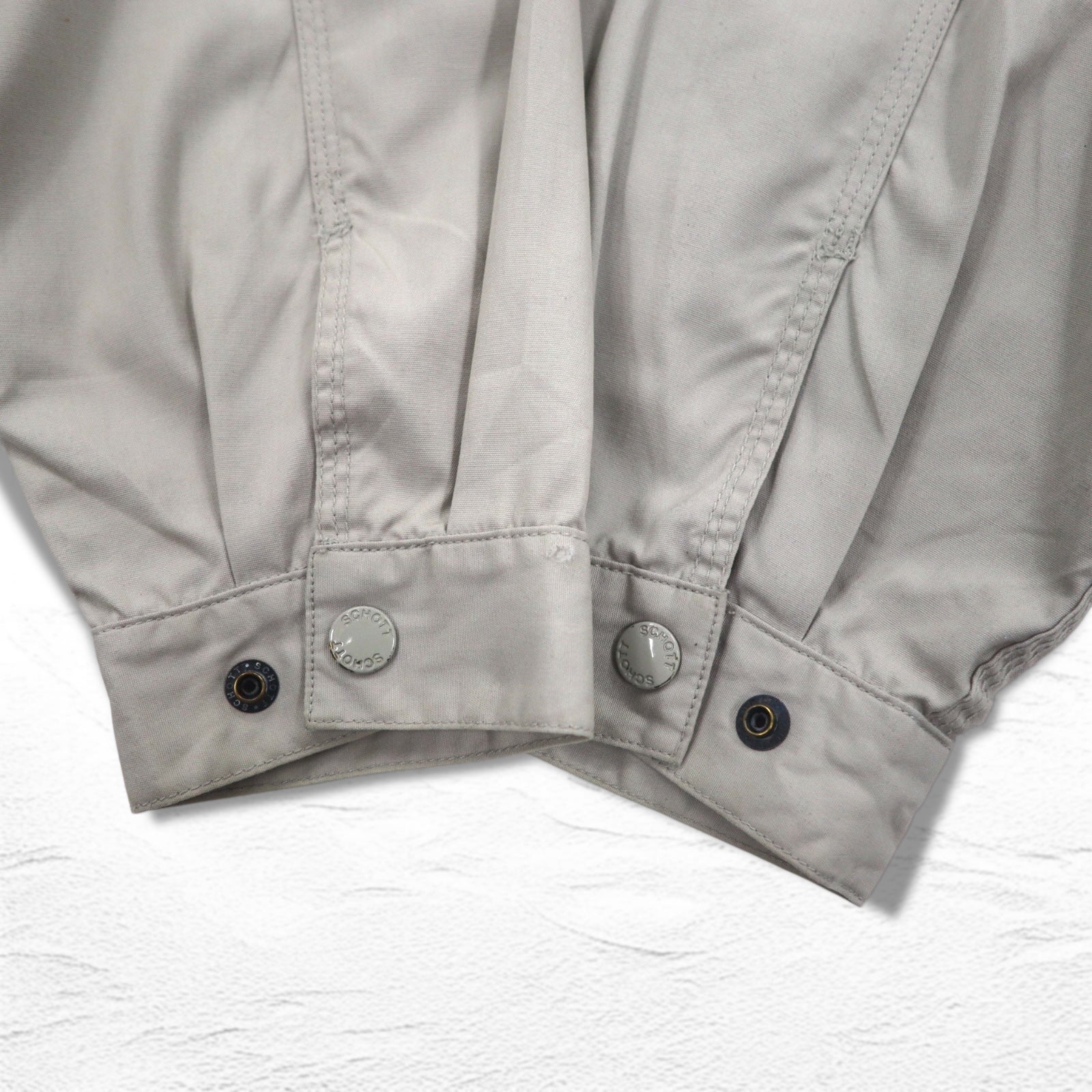 Schott N.Y.C. Harrington Work Jacket XL Beige Polyester Cotton