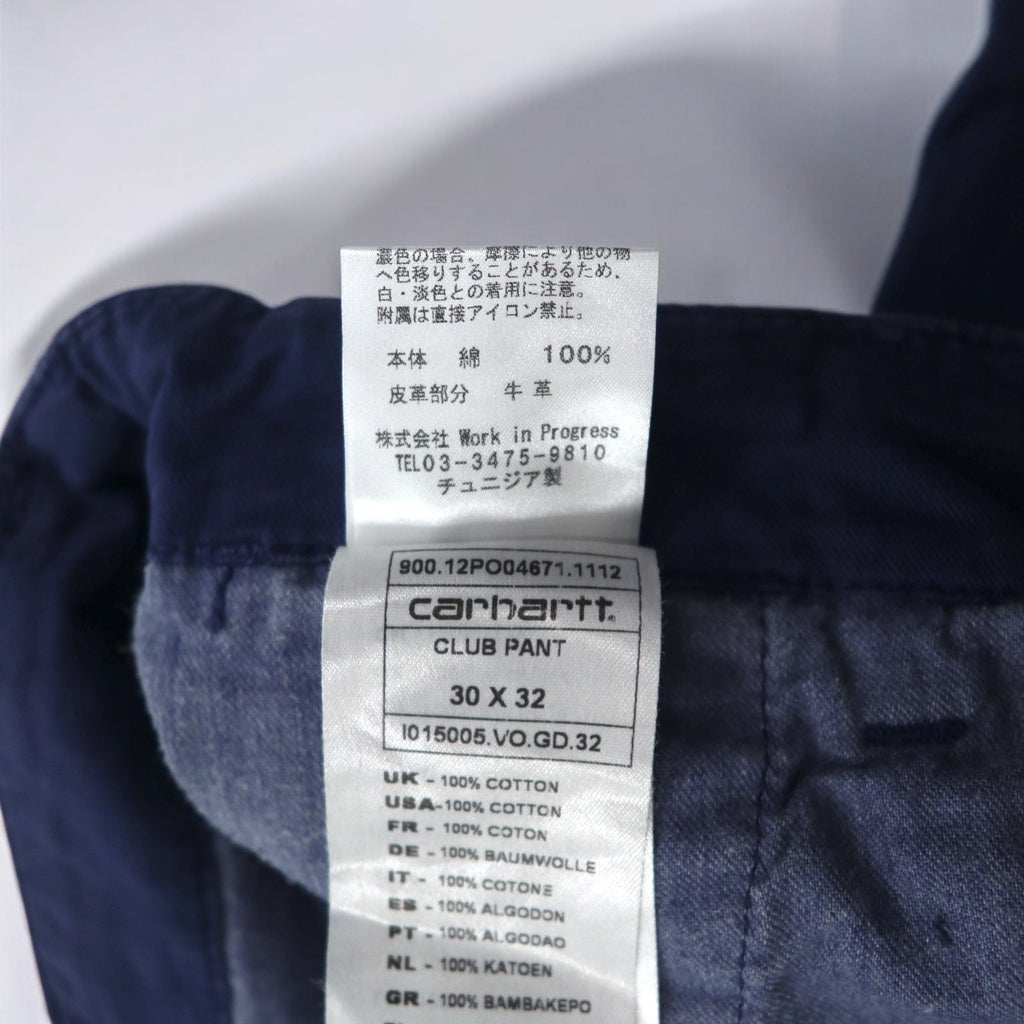 carhartt WIP Pantaloni chino M blu navy cotone CLUB PANT IO15005 Made in Tunisia