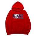 GILDAN Felpa con cappuccio M Rossa Cotone felpato EAST PATRIOTS OLDHAM